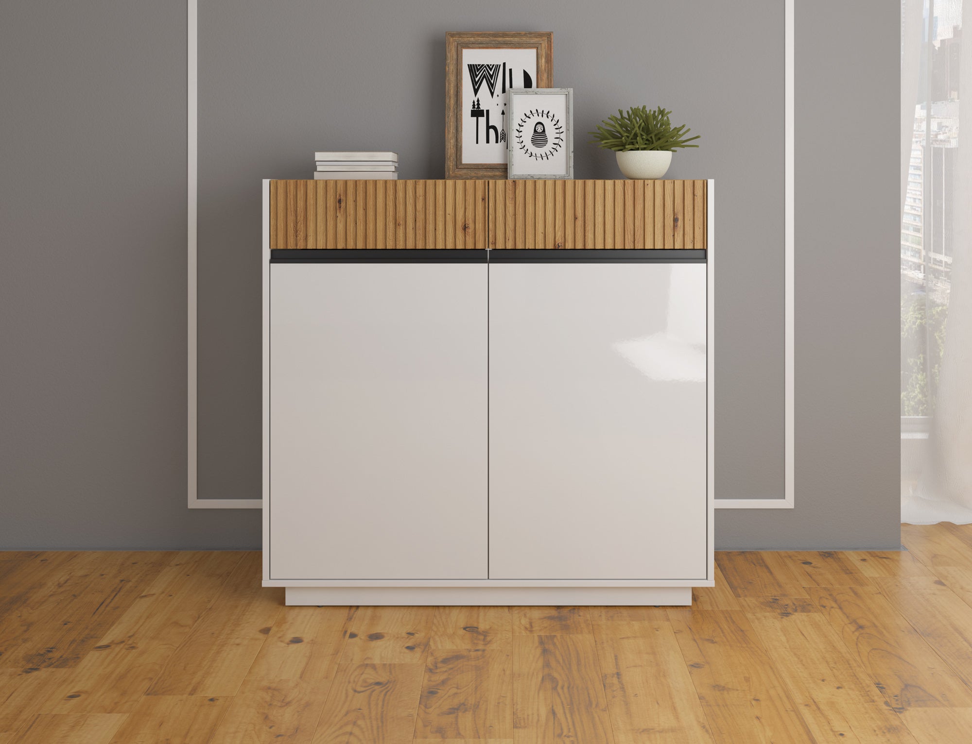 Madeline - Dressoir - Wit - 112x40x108 cm