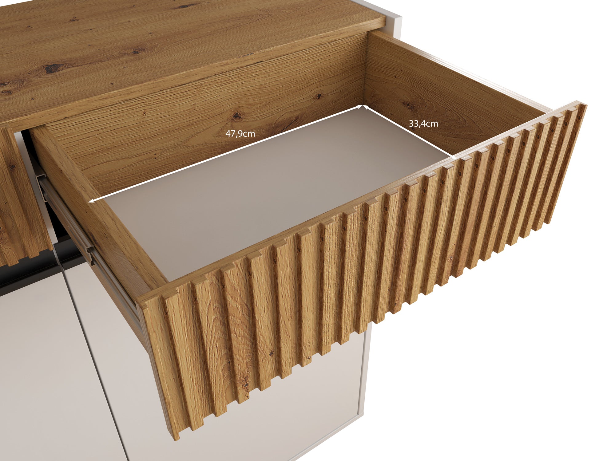Madeline - Dressoir - Wit - 112x40x108 cm