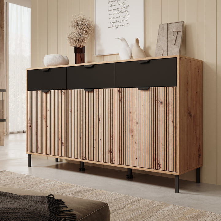 Malaika - Dressoir - Beige - 157x40x93 cm