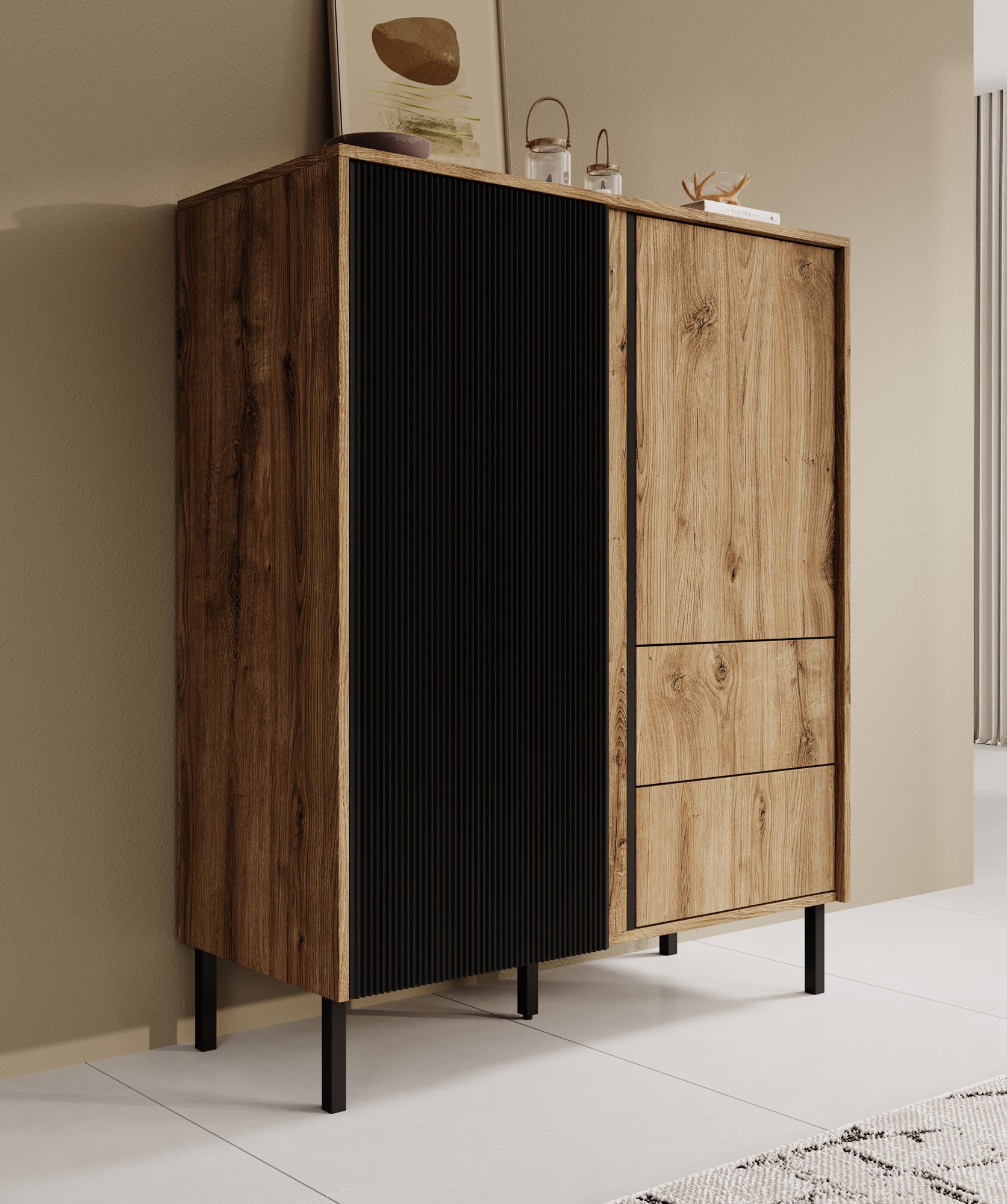 Margareth - Dressoir - Eiken - 100x41x122 cm