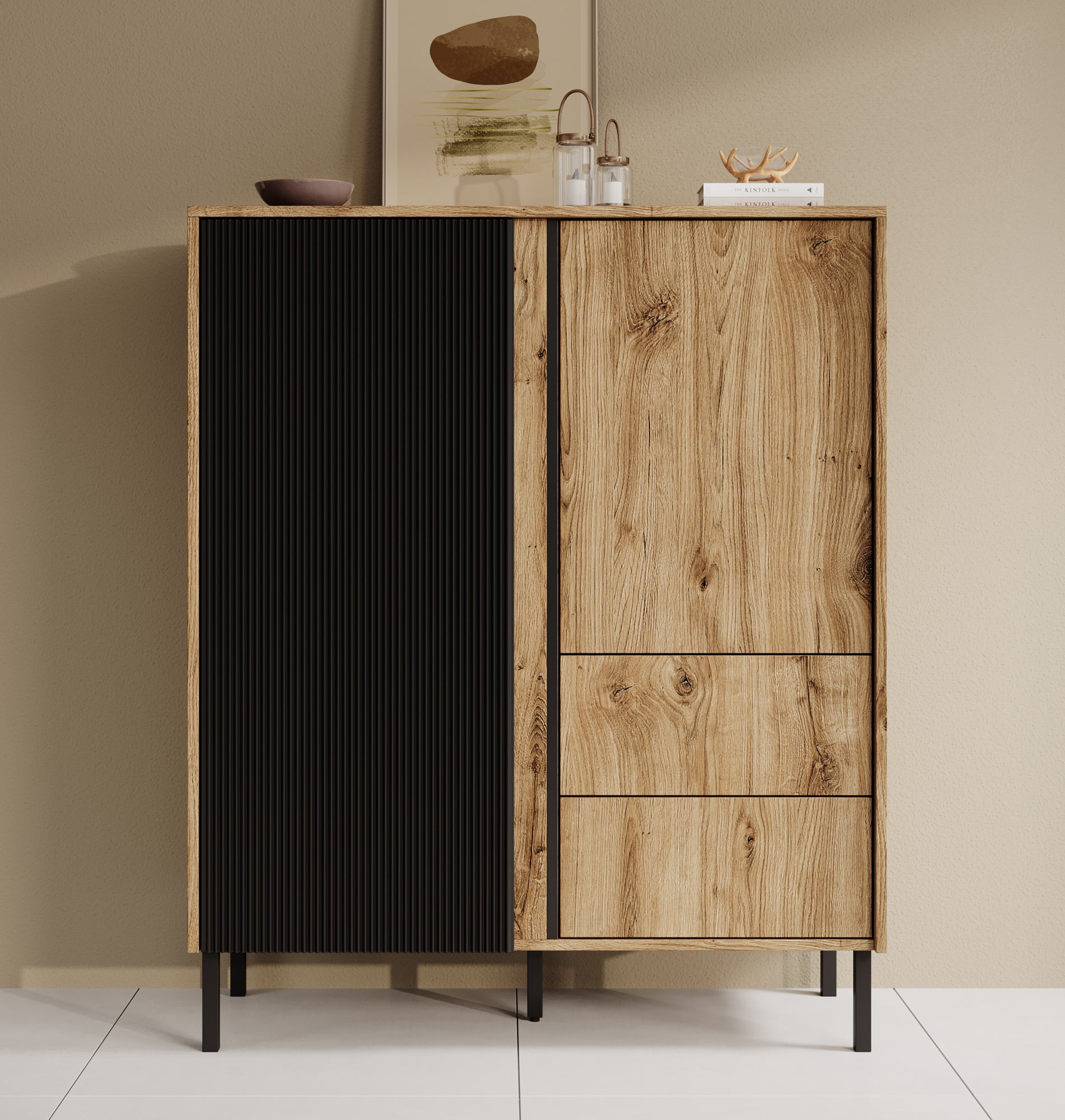 Margareth - Dressoir - Eiken - 100x41x122 cm