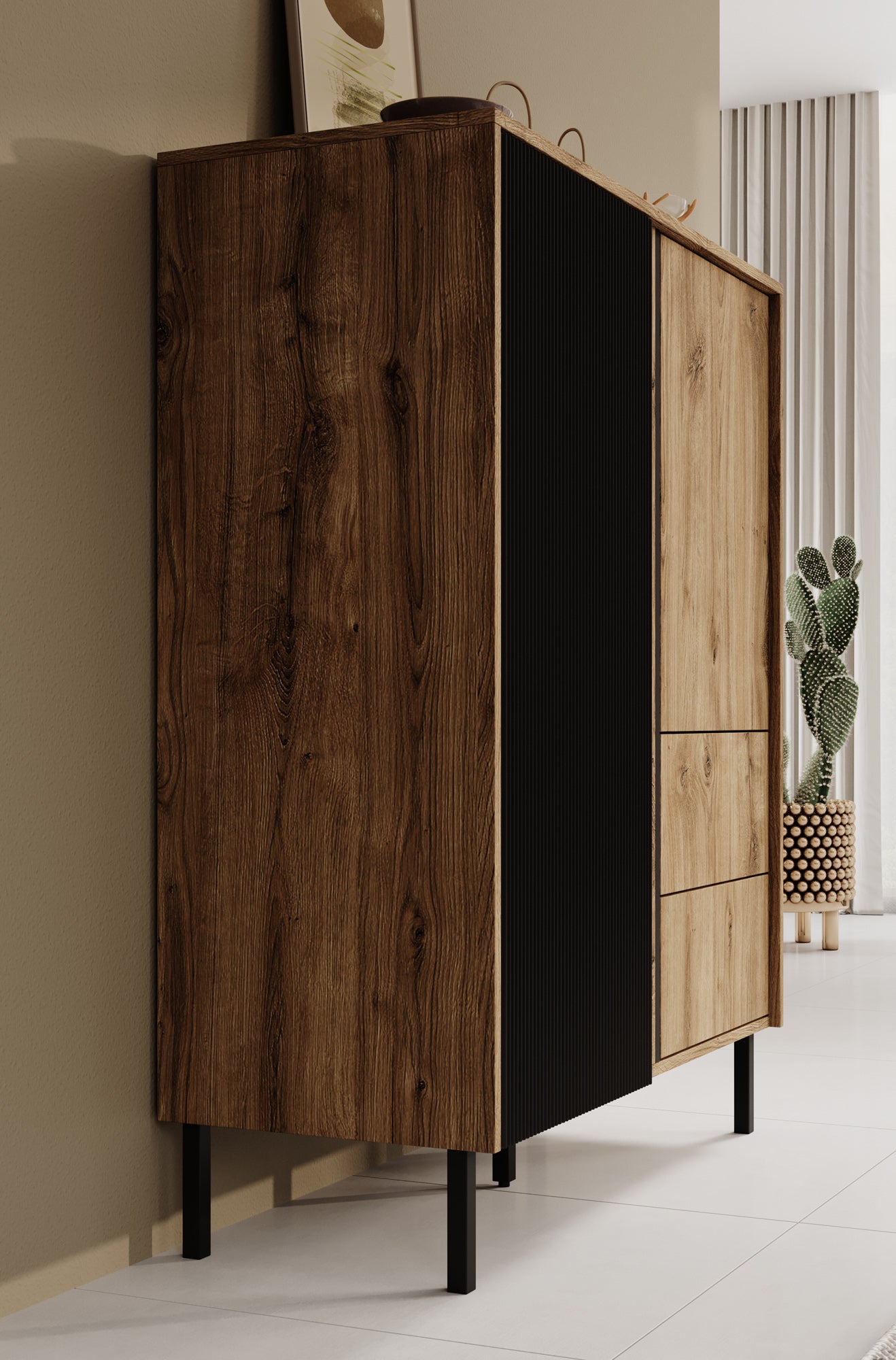 Margareth - Dressoir - Eiken - 100x41x122 cm