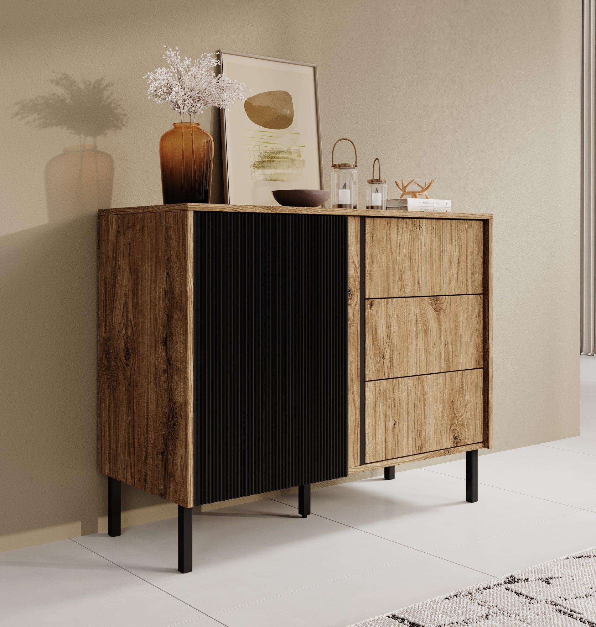 Margareth - Dressoir - Eiken - 100x41x80 cm