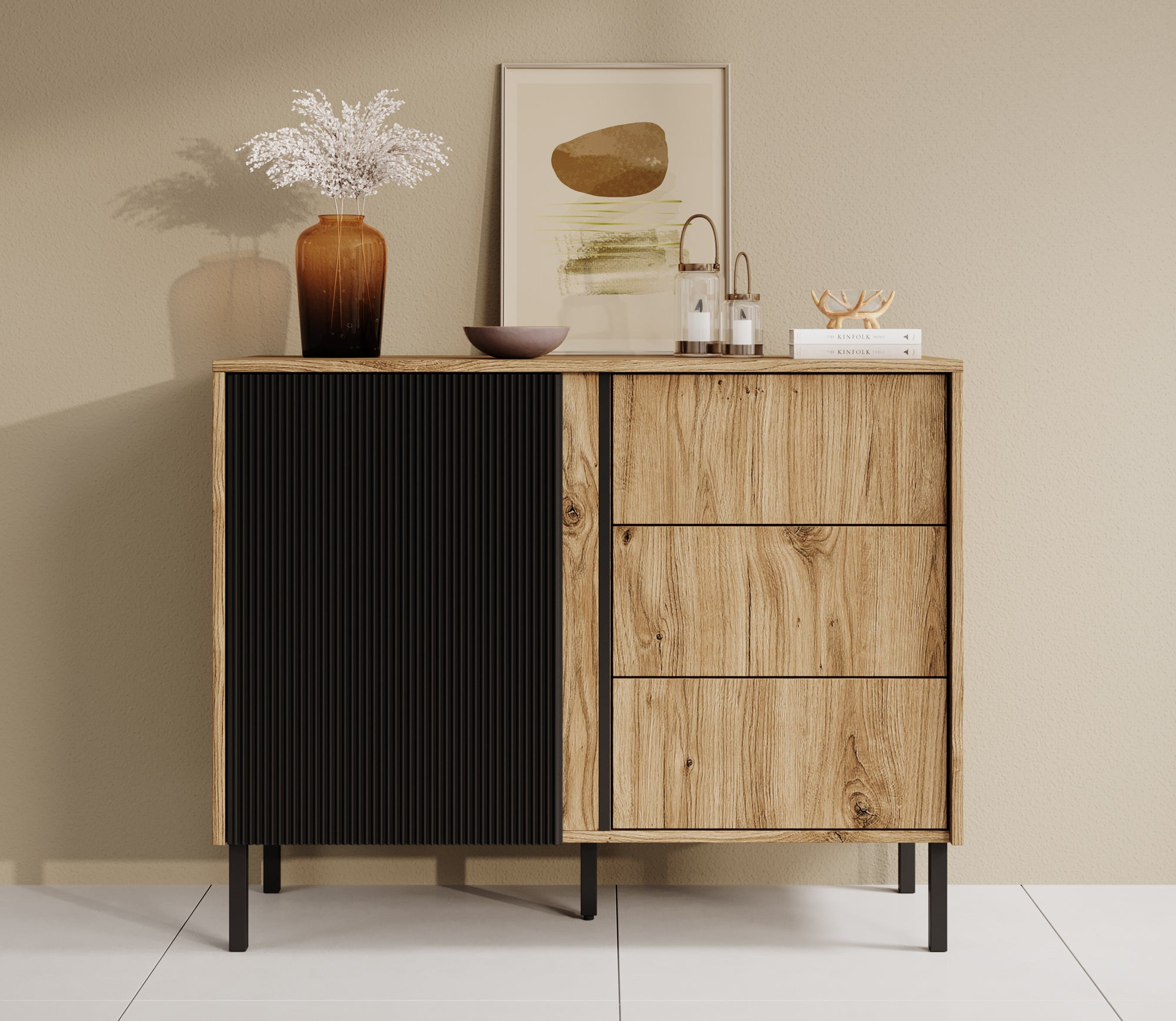 Margareth - Dressoir - Eiken - 100x41x80 cm