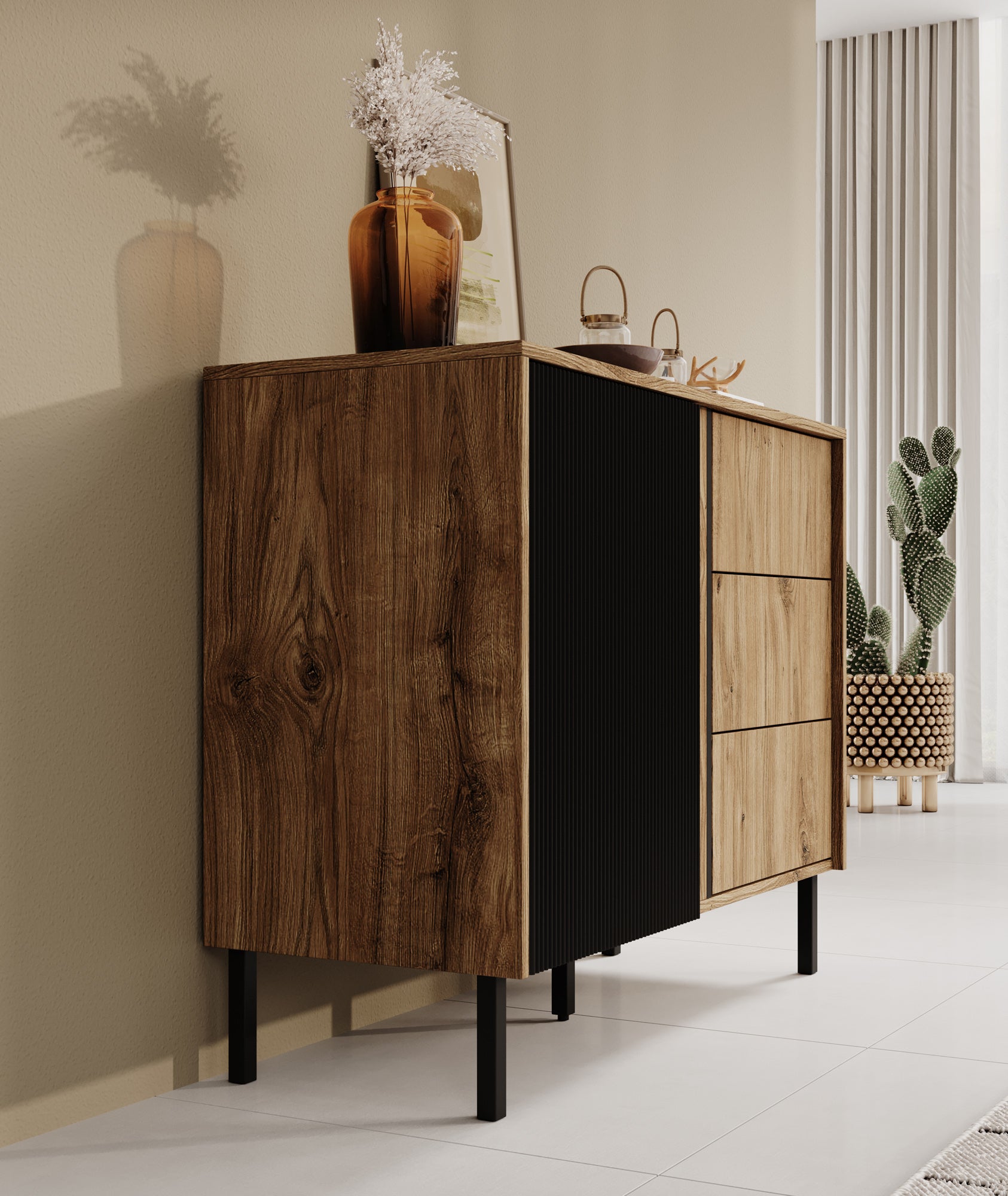 Margareth - Dressoir - Eiken - 100x41x80 cm