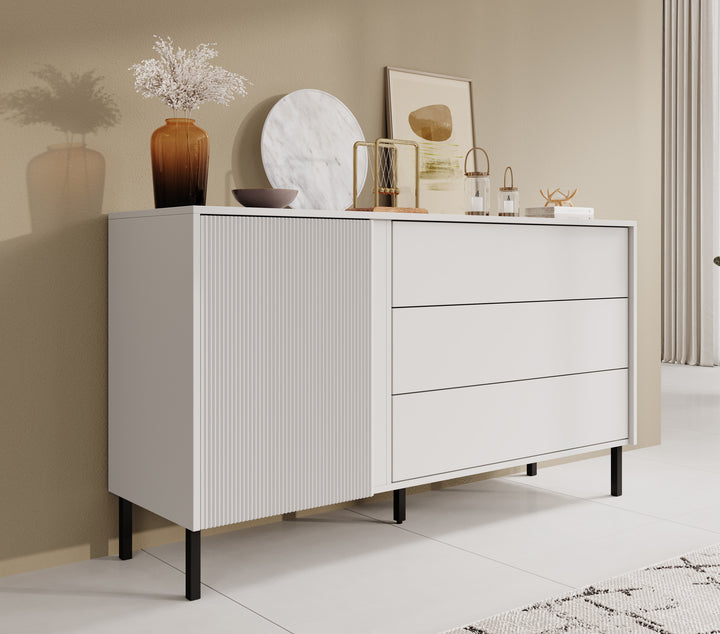 Margareth 2 - Dressoir - Wit - 145x41x80 cm