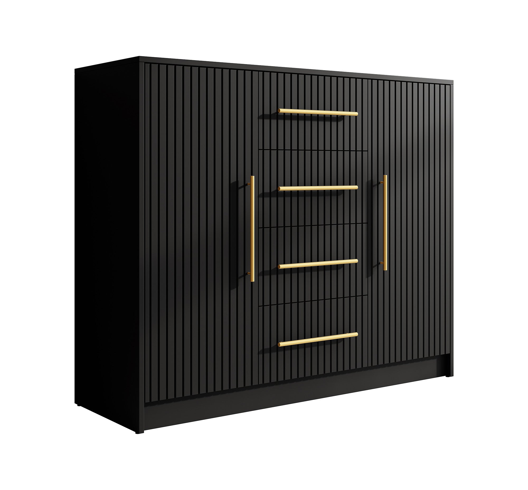 Mint - Dressoir - Mat zwart - 120x40x100 cm