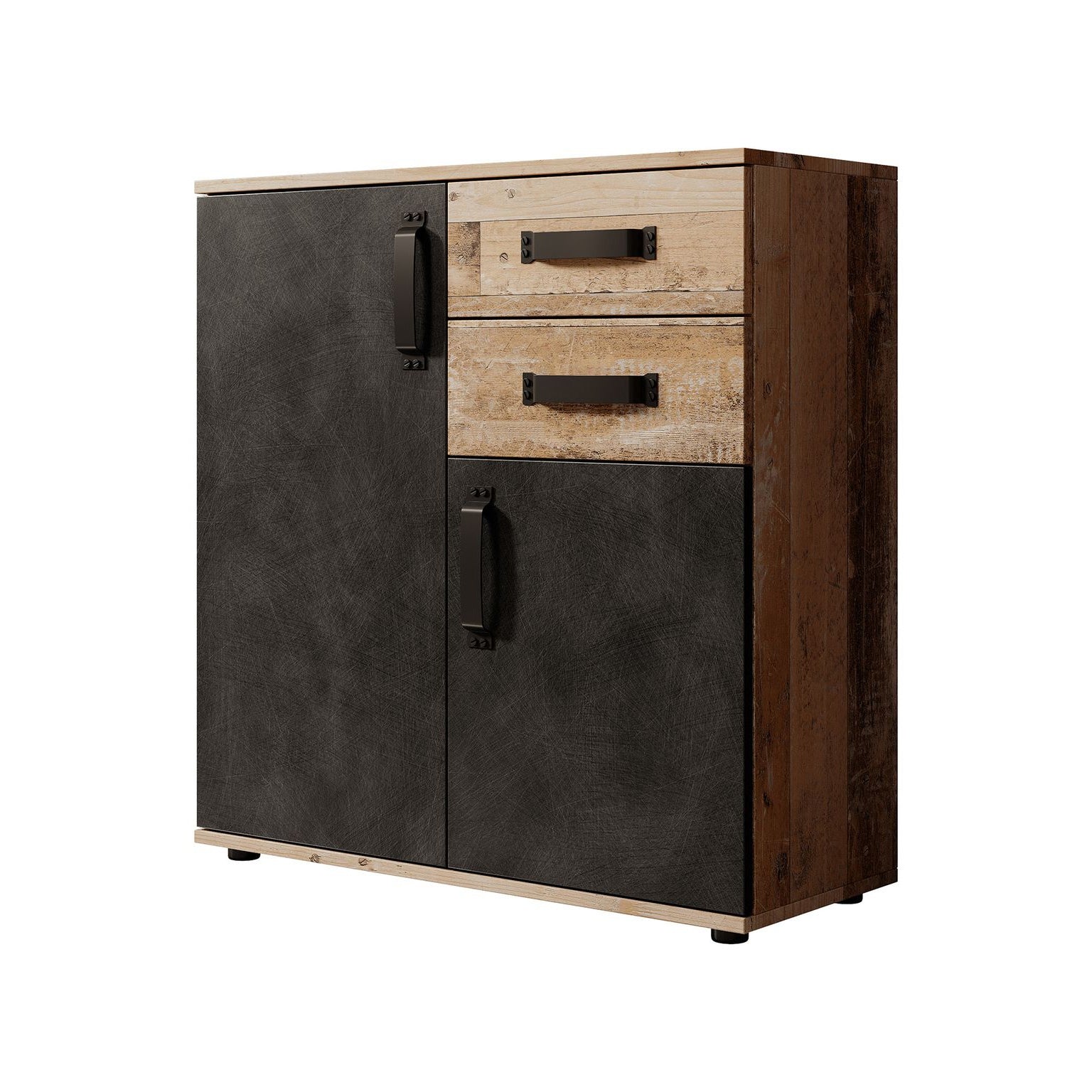 Montreal - Dressoir - Grijs - Old wood - 80x32x83 cm