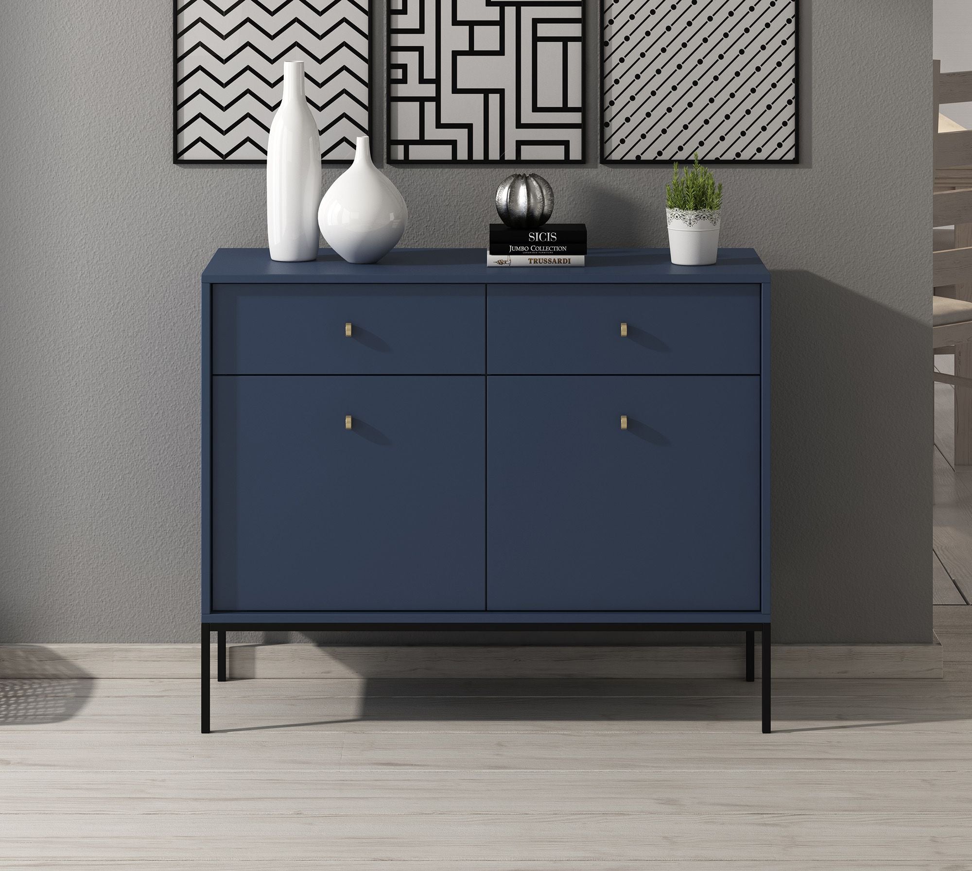 Moreno - Dressoir - Blauw - 104x39x83 cm