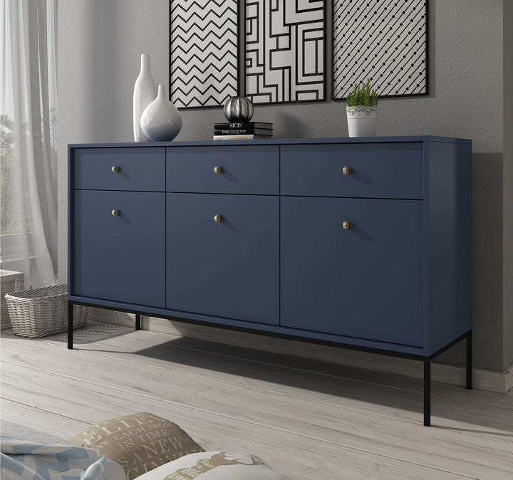 Moreno - Dressoir - Blauw - 154x39x83 cm
