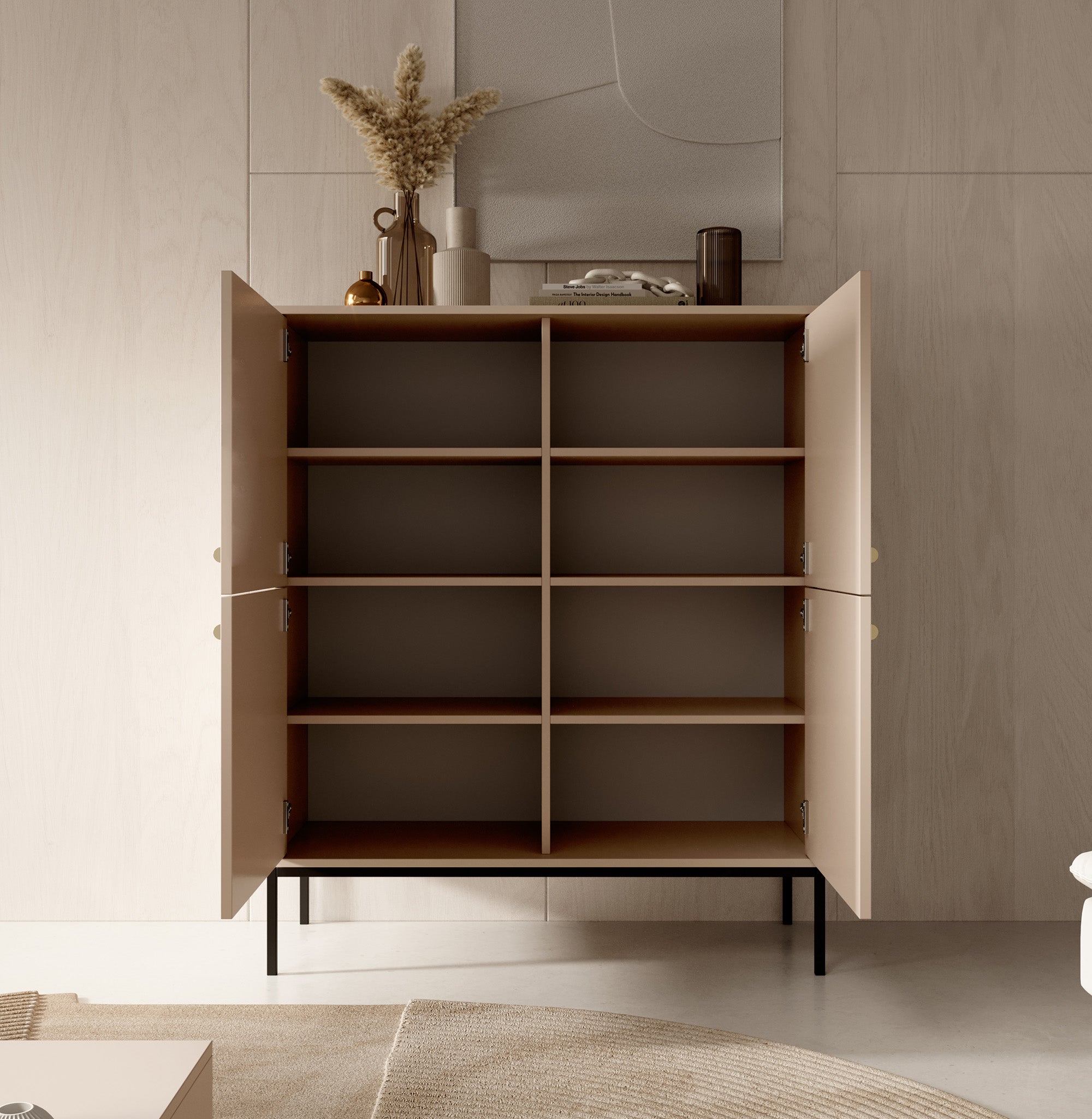 Moreno 2 - Dressoir - Beige - 104x39x125 cm