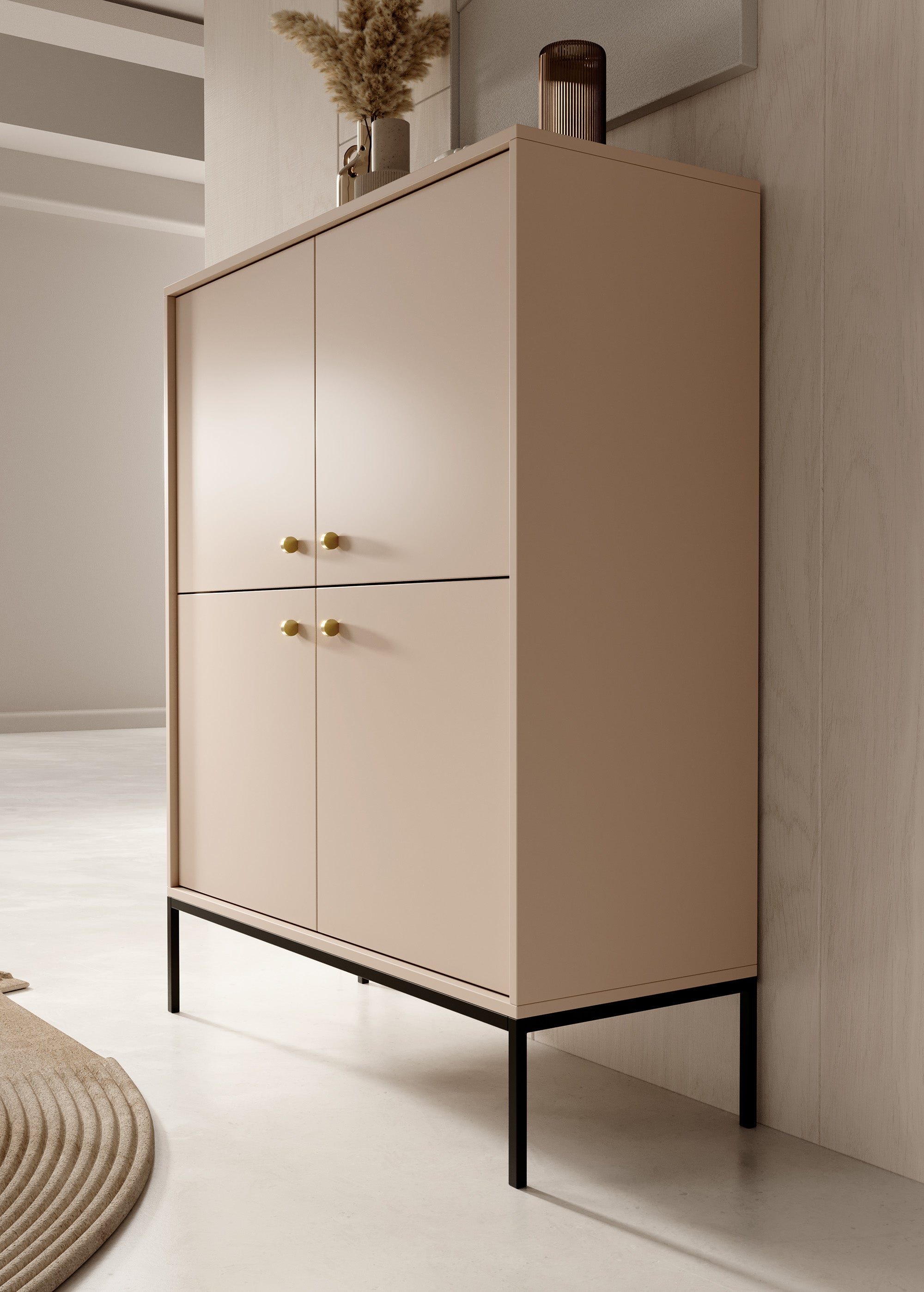 Moreno 2 - Dressoir - Beige - 104x39x125 cm