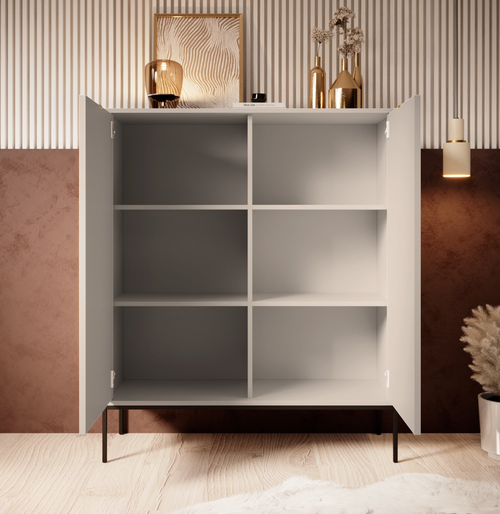 Navil - Dressoir - Beige - 104x39x125 cm