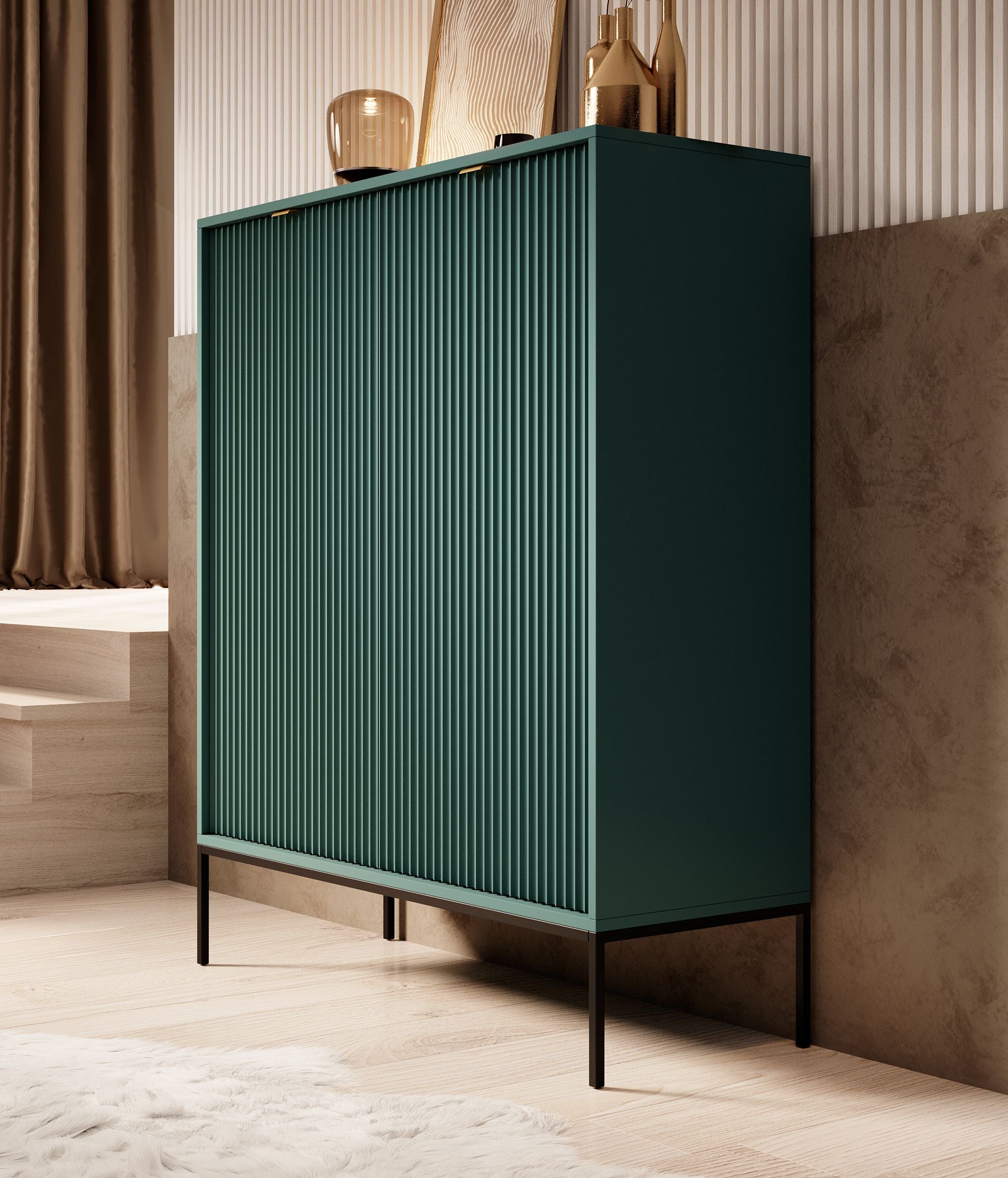 Navil - Dressoir - Groen - 104x39x125 cm