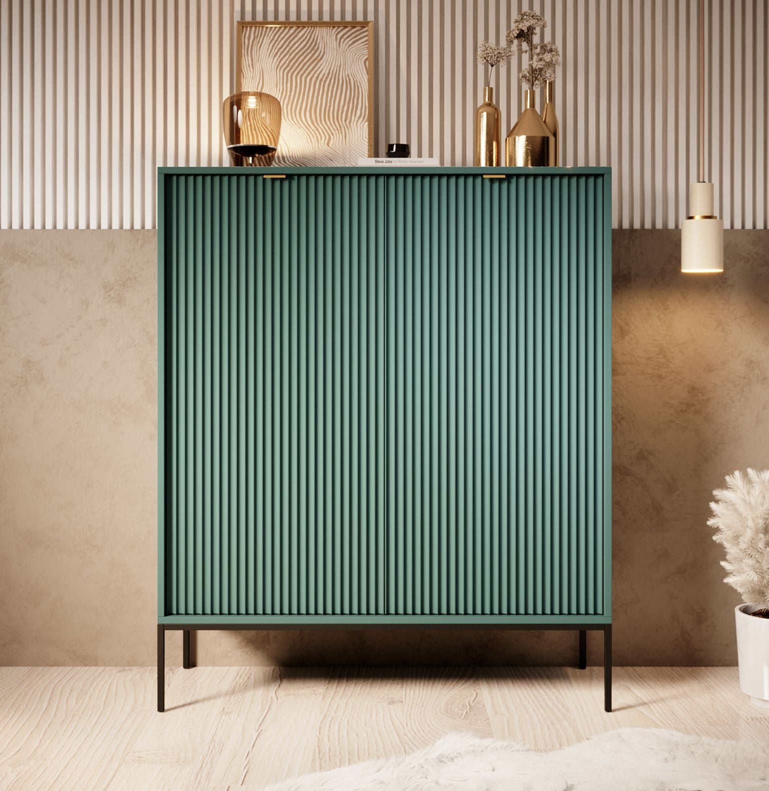 Navil - Dressoir - Groen - 104x39x125 cm