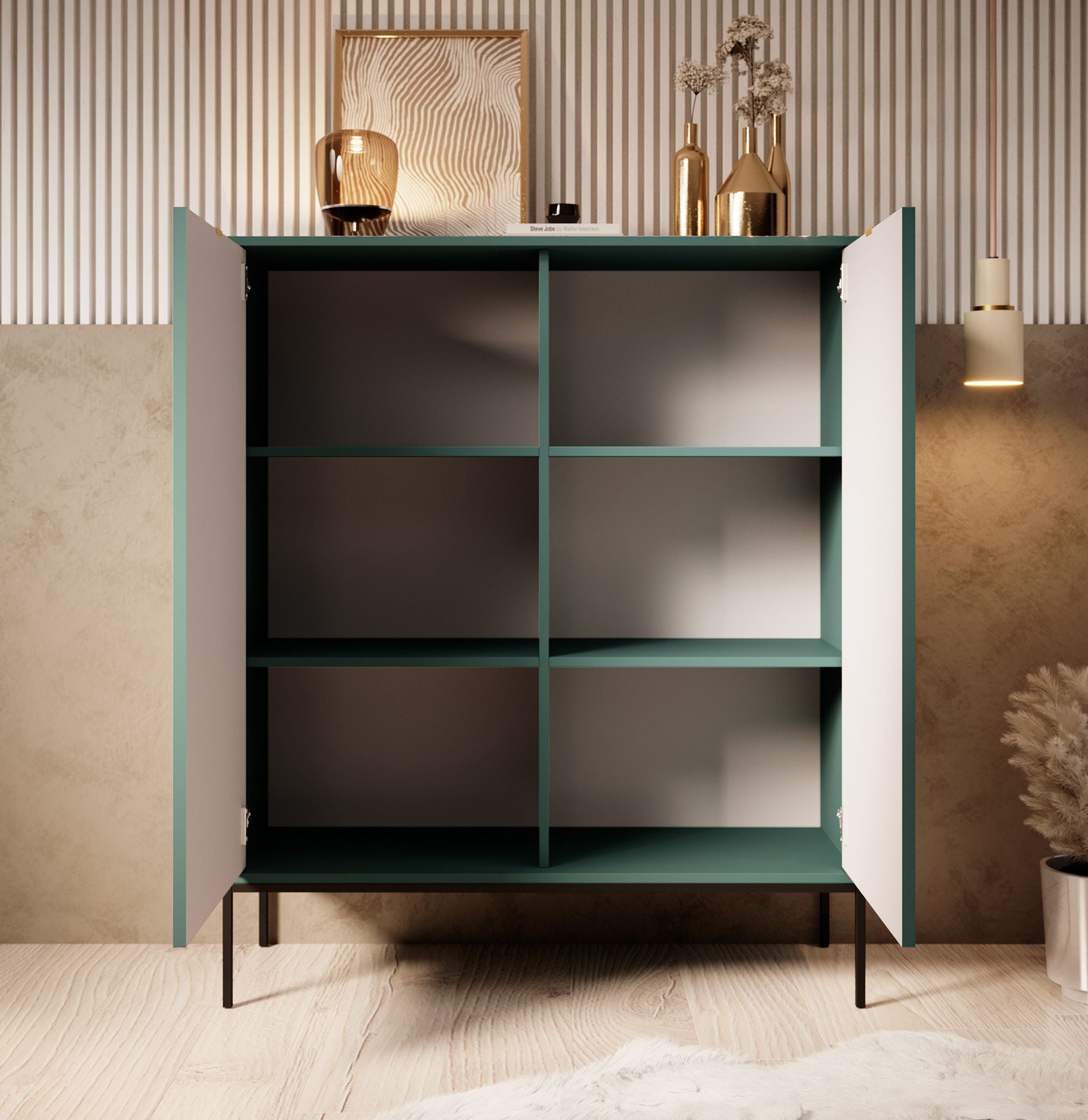 Navil - Dressoir - Groen - 104x39x125 cm