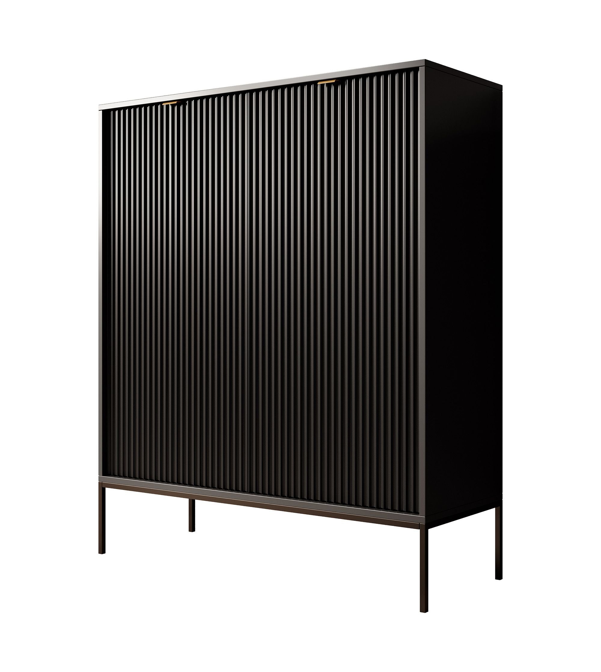 Navil - Dressoir - Zwart - 104x39x125 cm