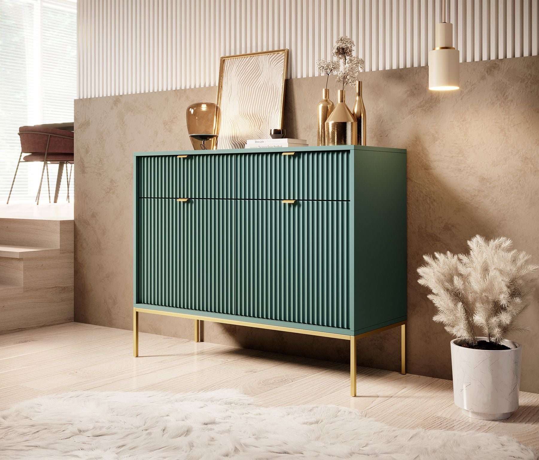 Navil 2 - Dressoir - Groen - 104x39x83 cm