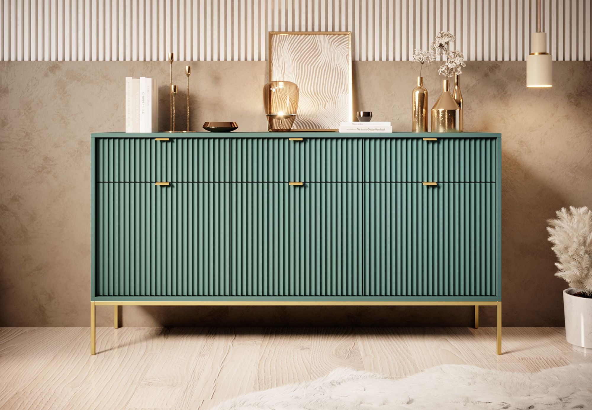 Navil 2 - Dressoir - Groen - 154x39x83 cm