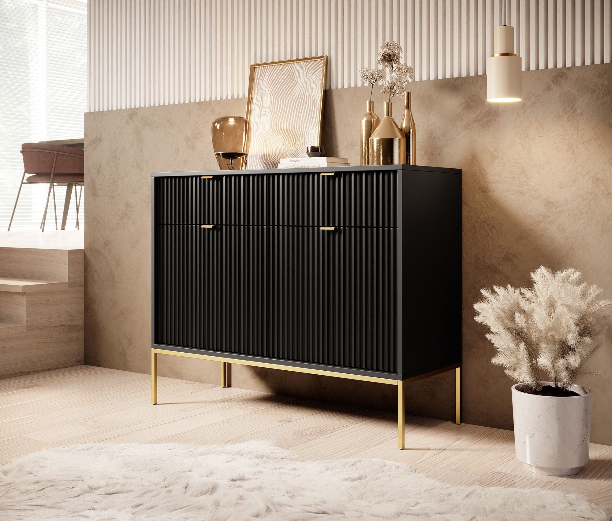 Navil 2 - Dressoir - Zwart - 104x39x83 cm
