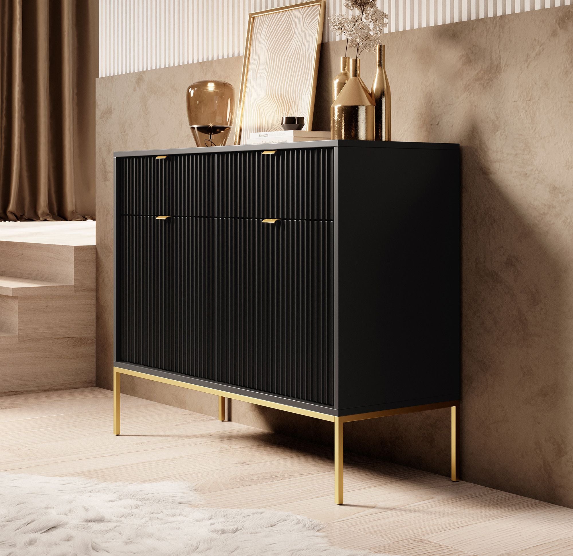 Navil 2 - Dressoir - Zwart - 104x39x83 cm
