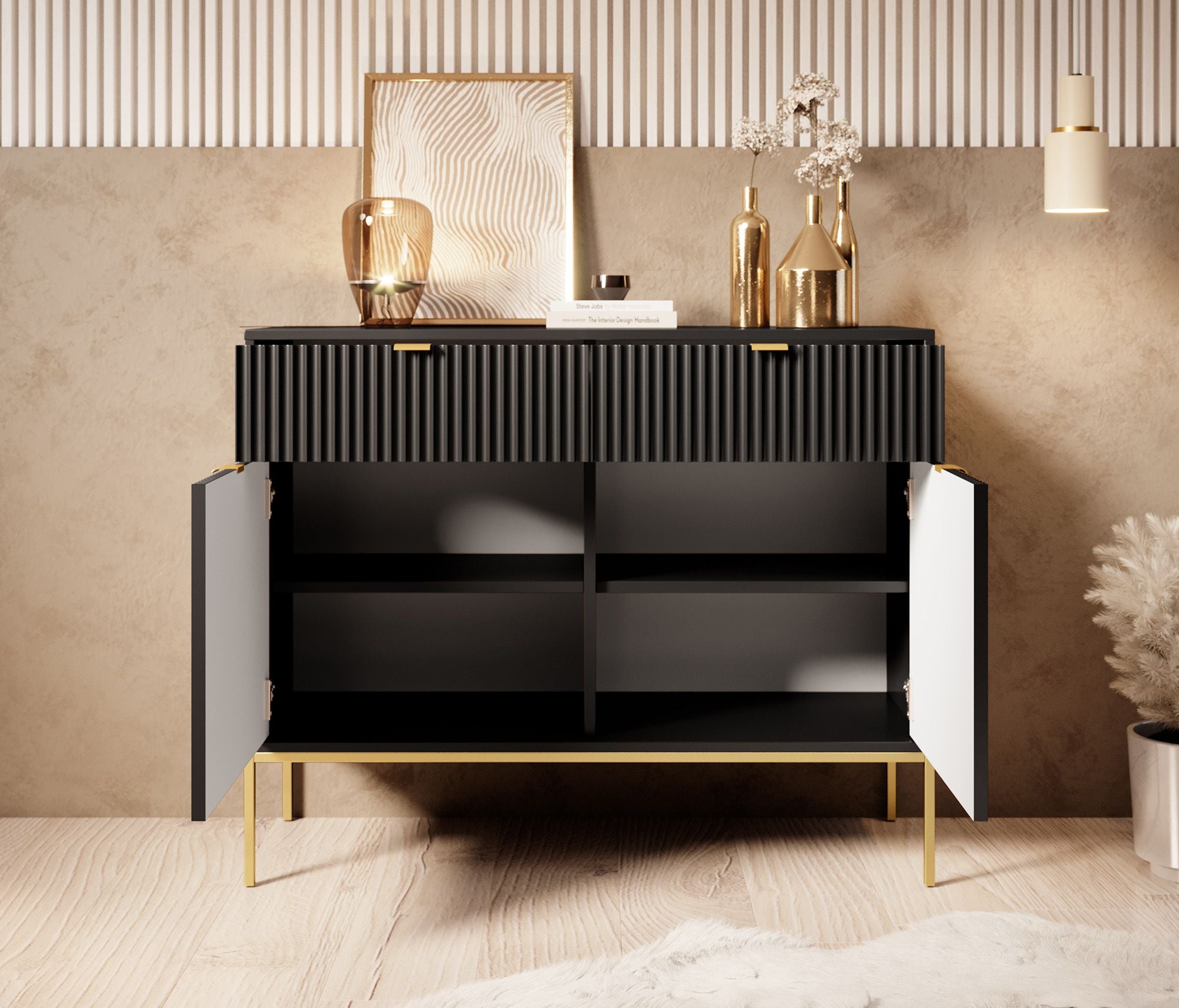 Navil 2 - Dressoir - Zwart - 104x39x83 cm