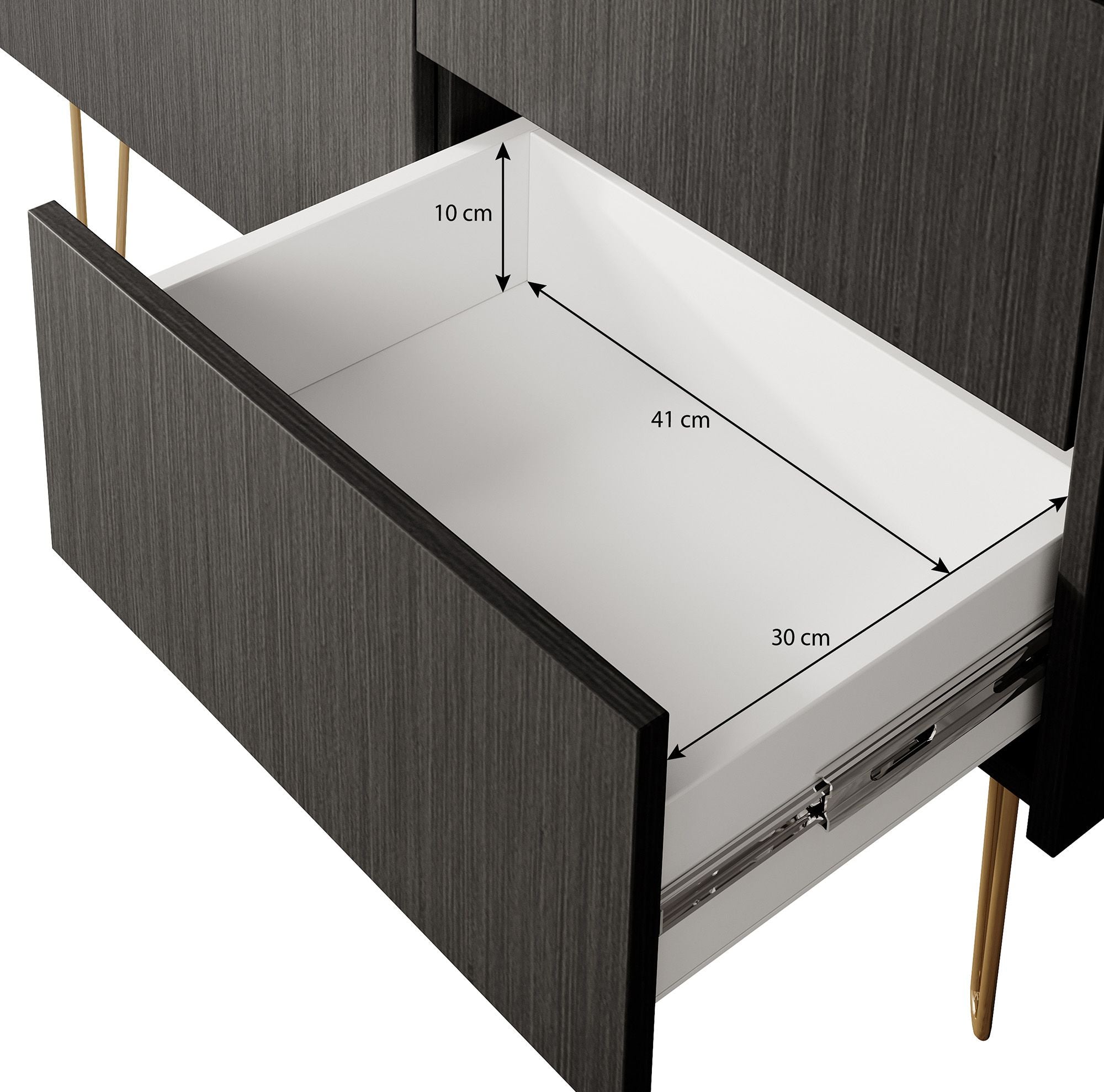 Hacienda - Dressoir - Zwart - 97x37x83 cm