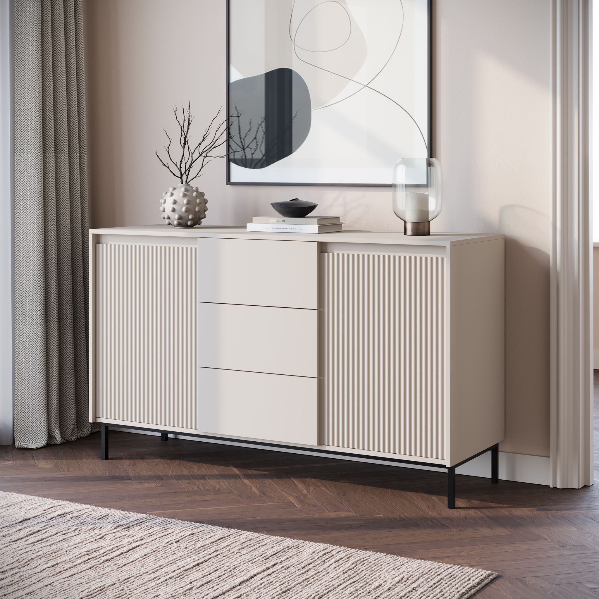 Orvana - Dressoir - Beige - 153x50x90 cm