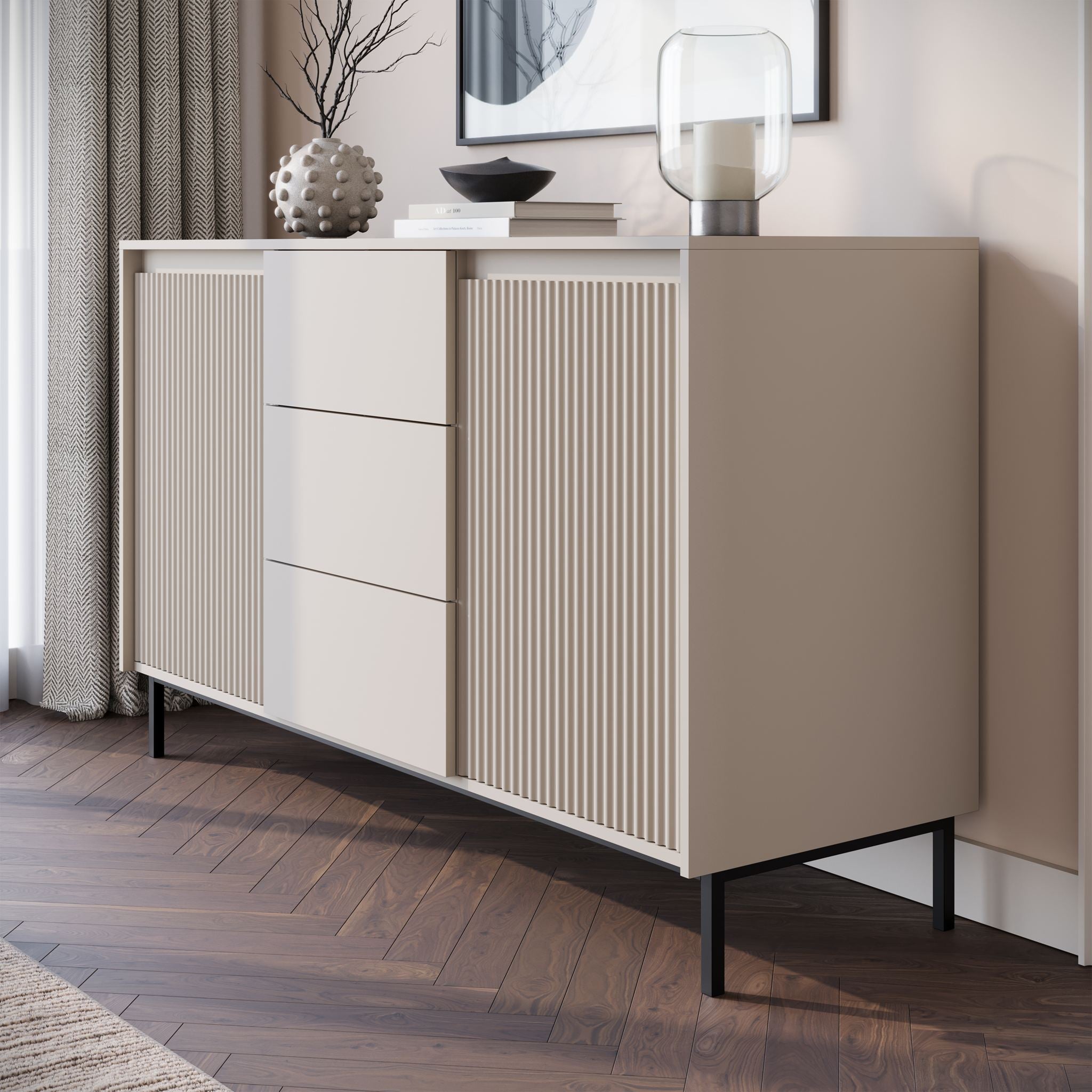 Orvana - Dressoir - Beige - 153x50x90 cm