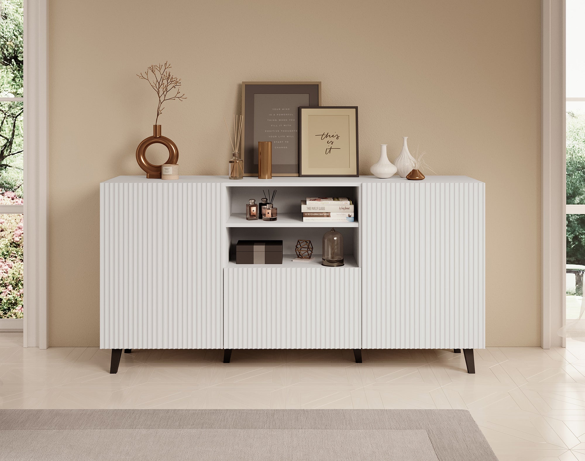 Palamos - Dressoir - Wit - 150x40x82 cm