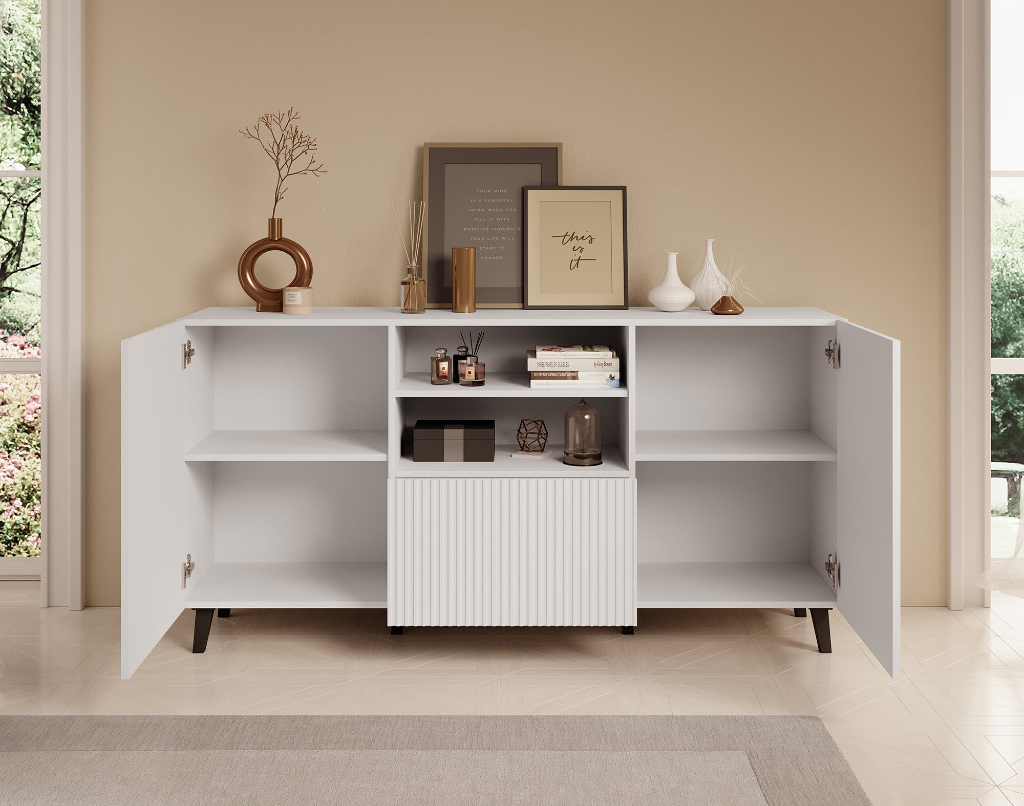 Palamos - Dressoir - Wit - 150x40x82 cm