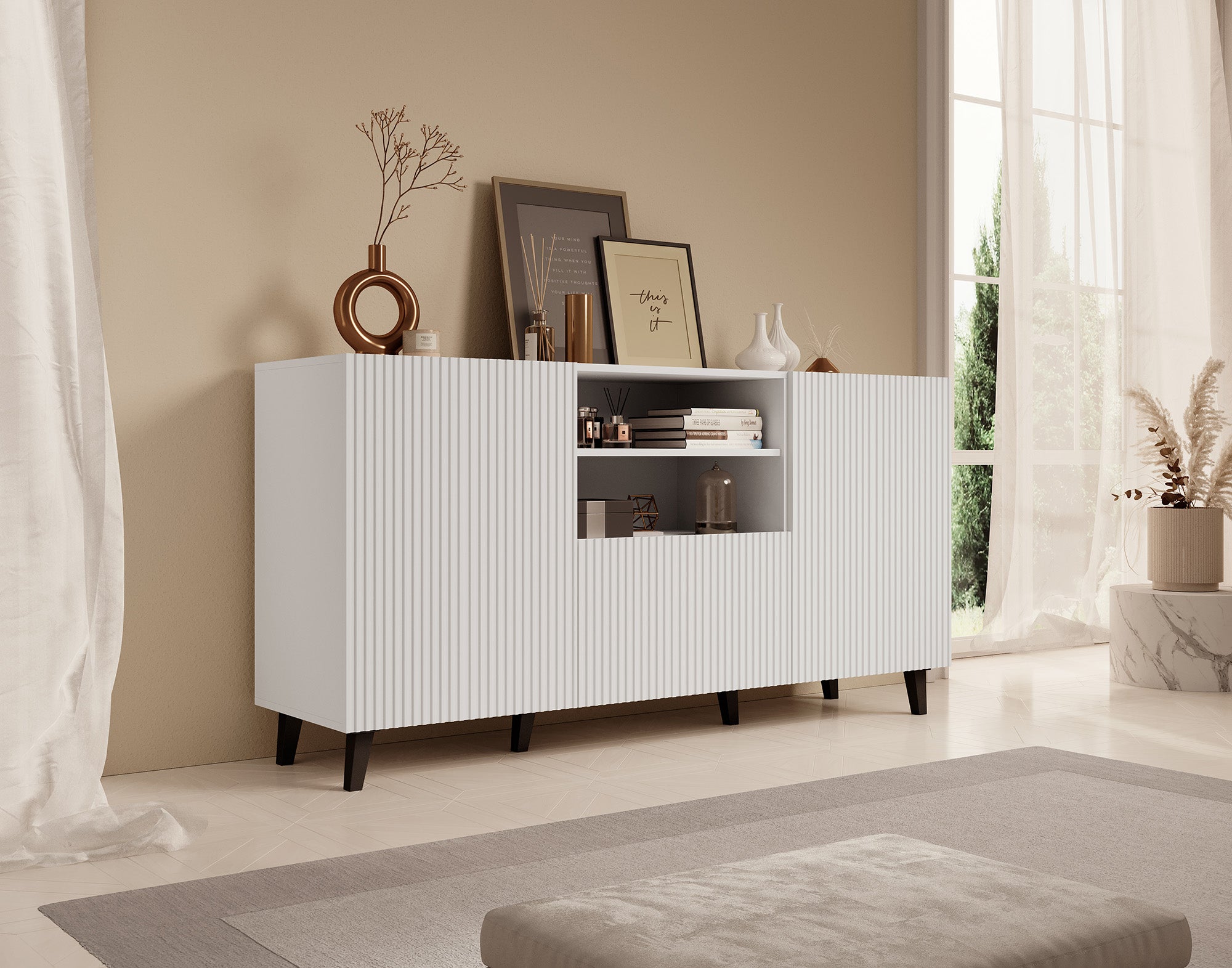 Palamos - Dressoir - Wit - 150x40x82 cm
