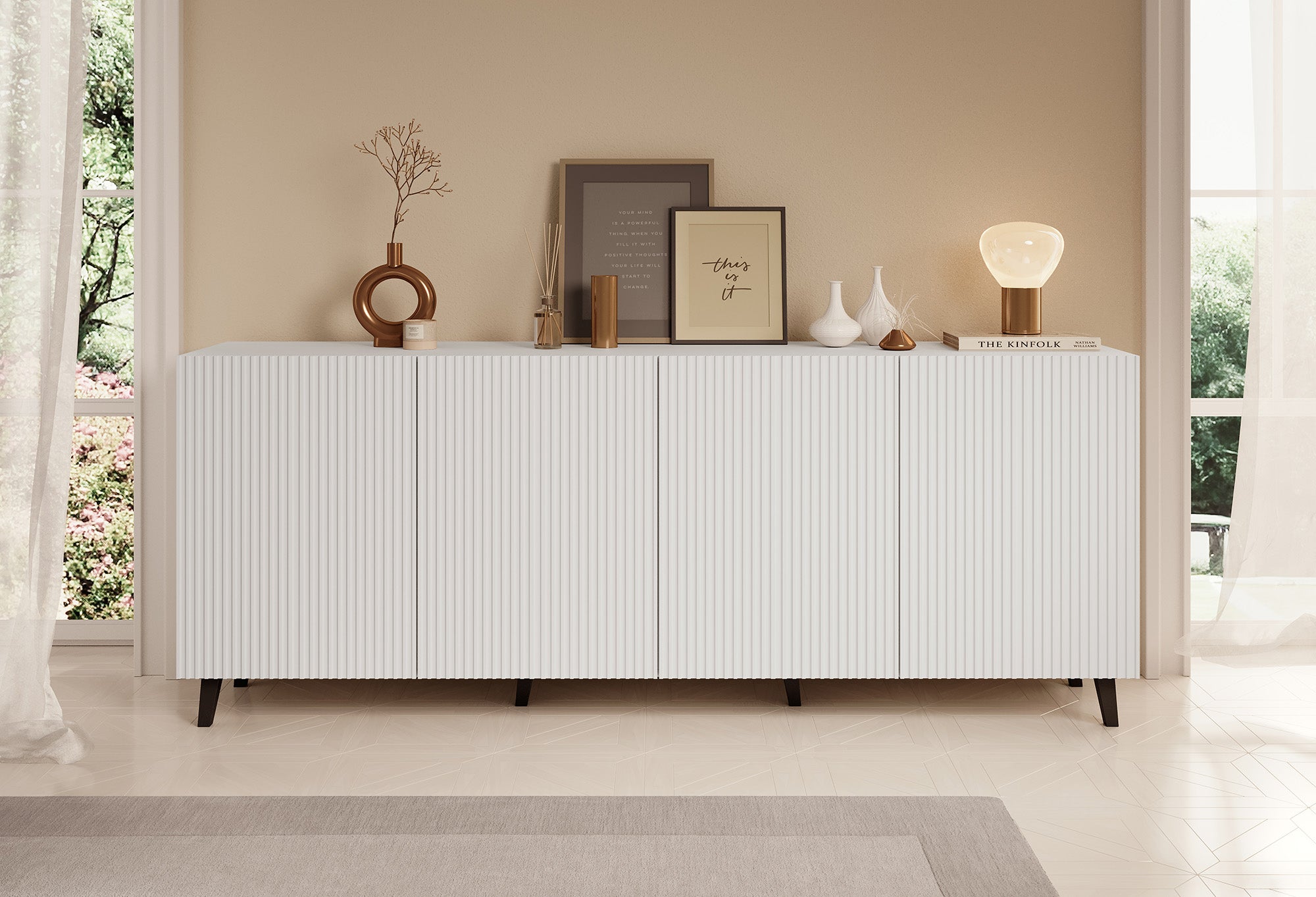 Palamos - Dressoir - Wit - 200x40x82 cm