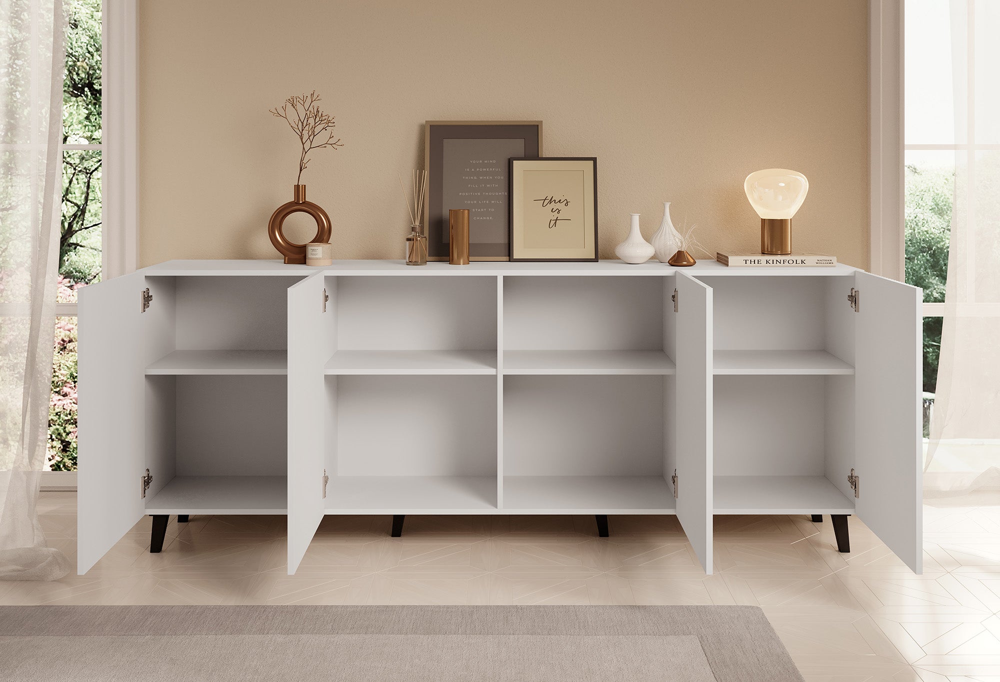 Palamos - Dressoir - Wit - 200x40x82 cm
