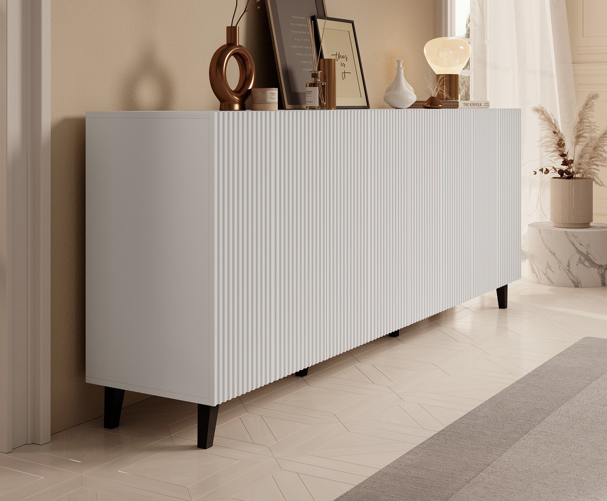 Palamos - Dressoir - Wit - 200x40x82 cm