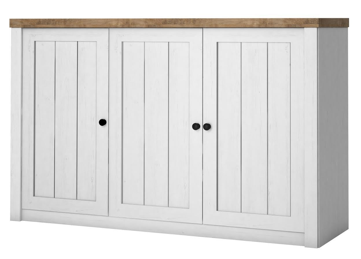 Parello 4 - Dressoir - Wit/eiken - 130x43x88 cm