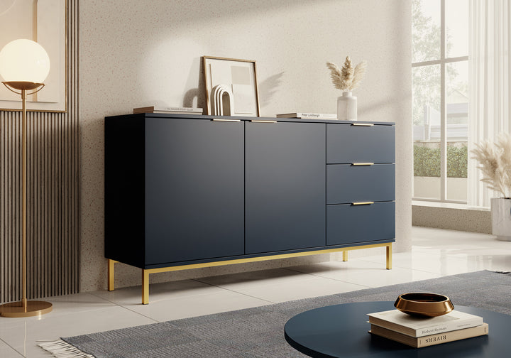 Ponchi - Dressoir - Blauw - 150x41x80 cm