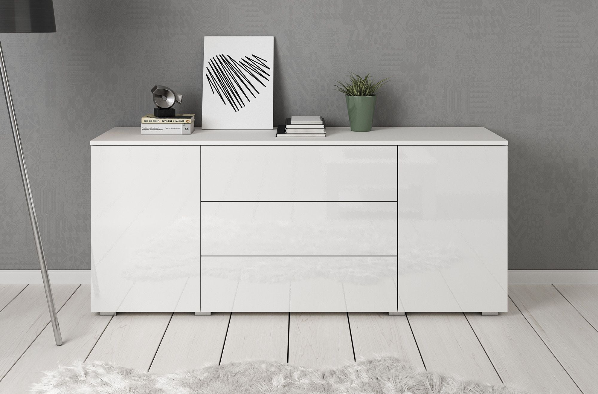 Pure - Dressoir - Wit - 150x39x68 cm