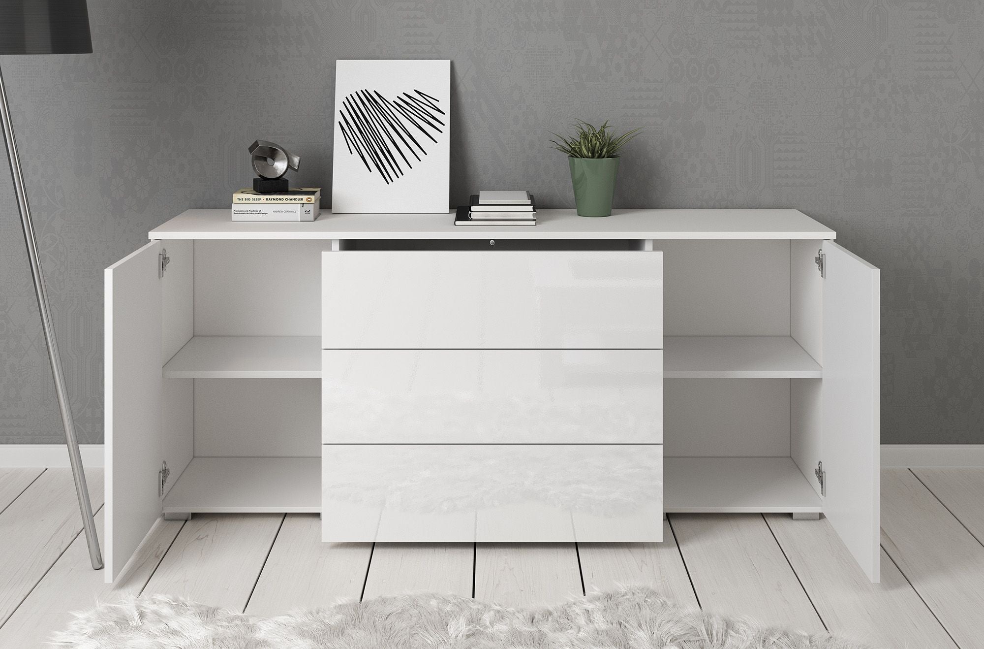 Pure - Dressoir - Wit - 150x39x68 cm