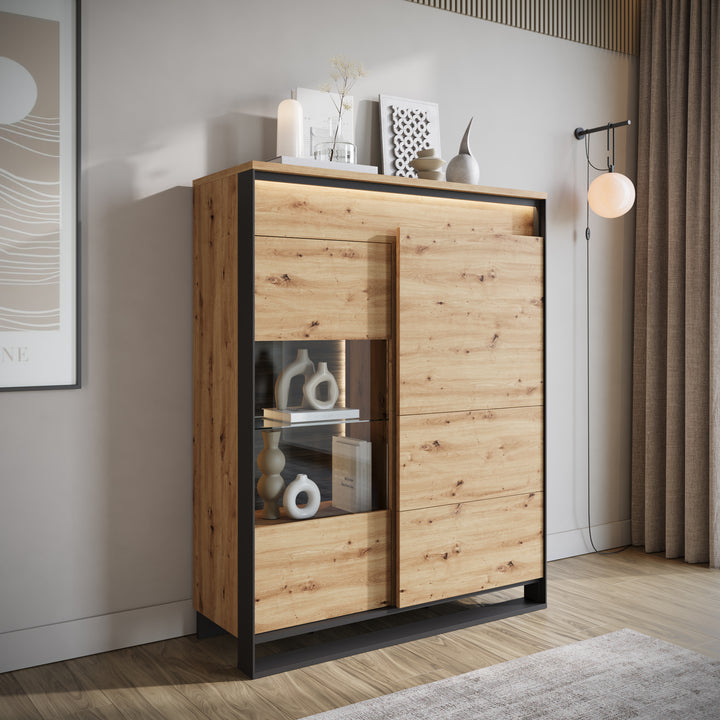 Quincy - Dressoir - Eiken - 110x41x140 cm