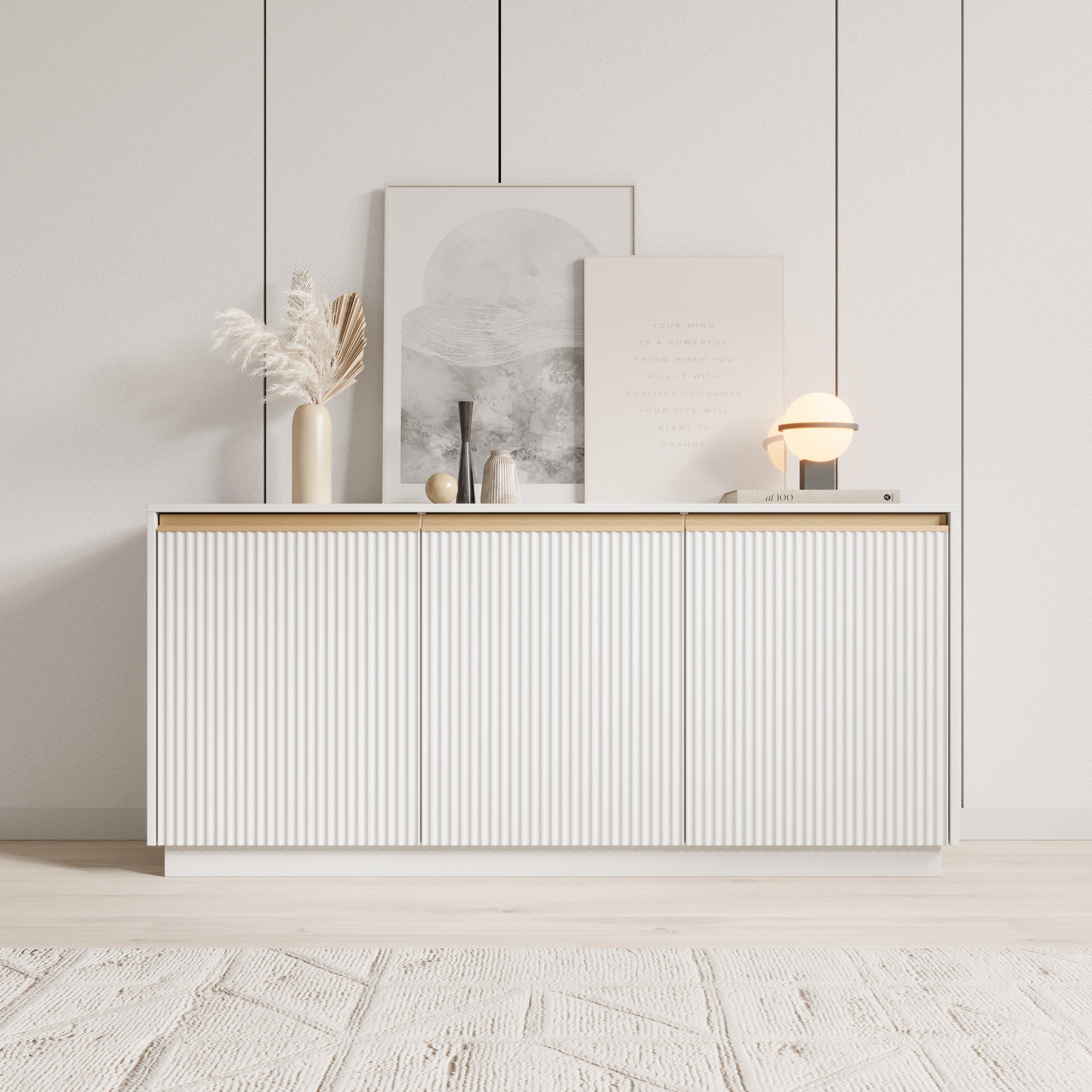Remy - Dressoir - Wit - 153x39x72 cm