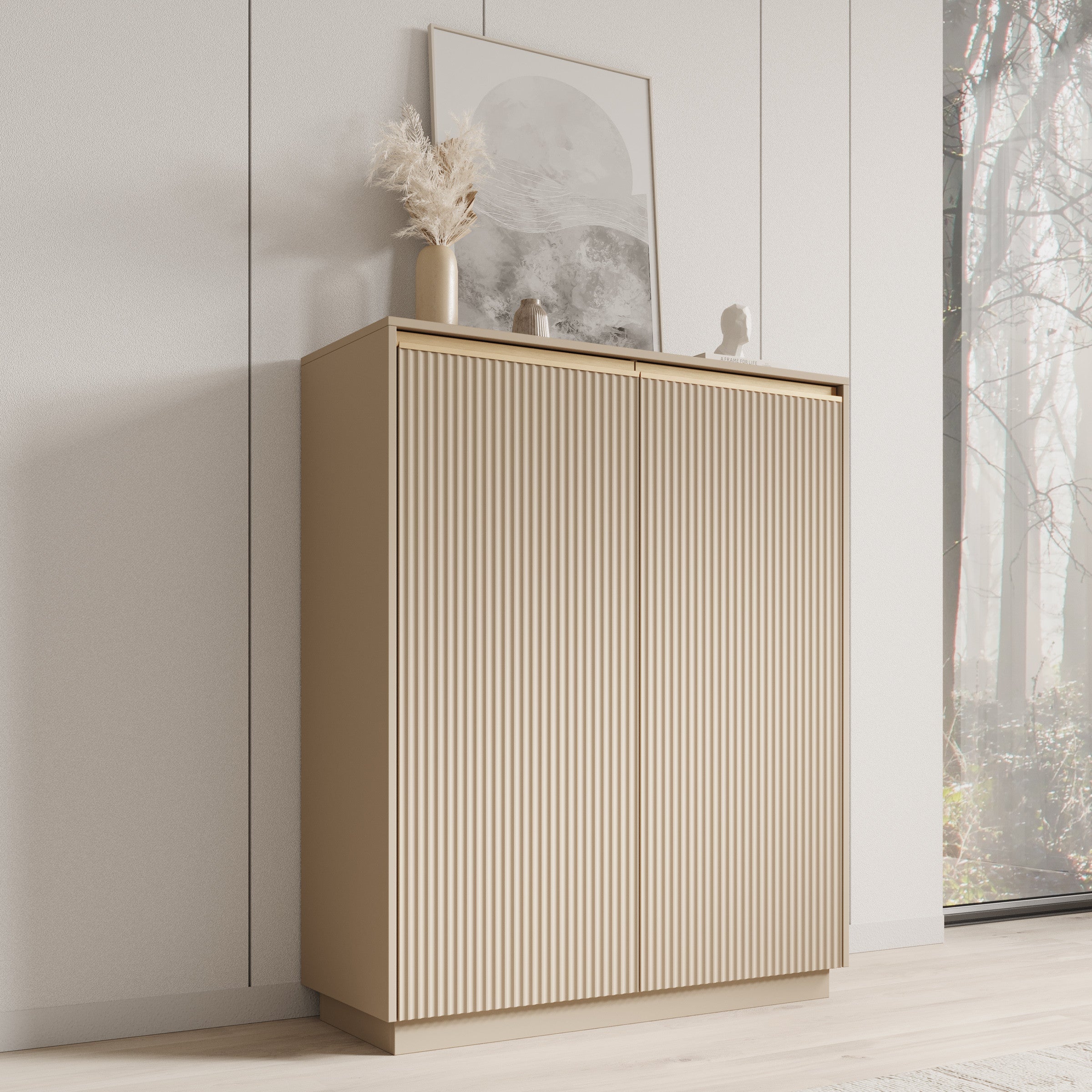 Remy 2 - Dressoir - Beige - 104x39x127 cm