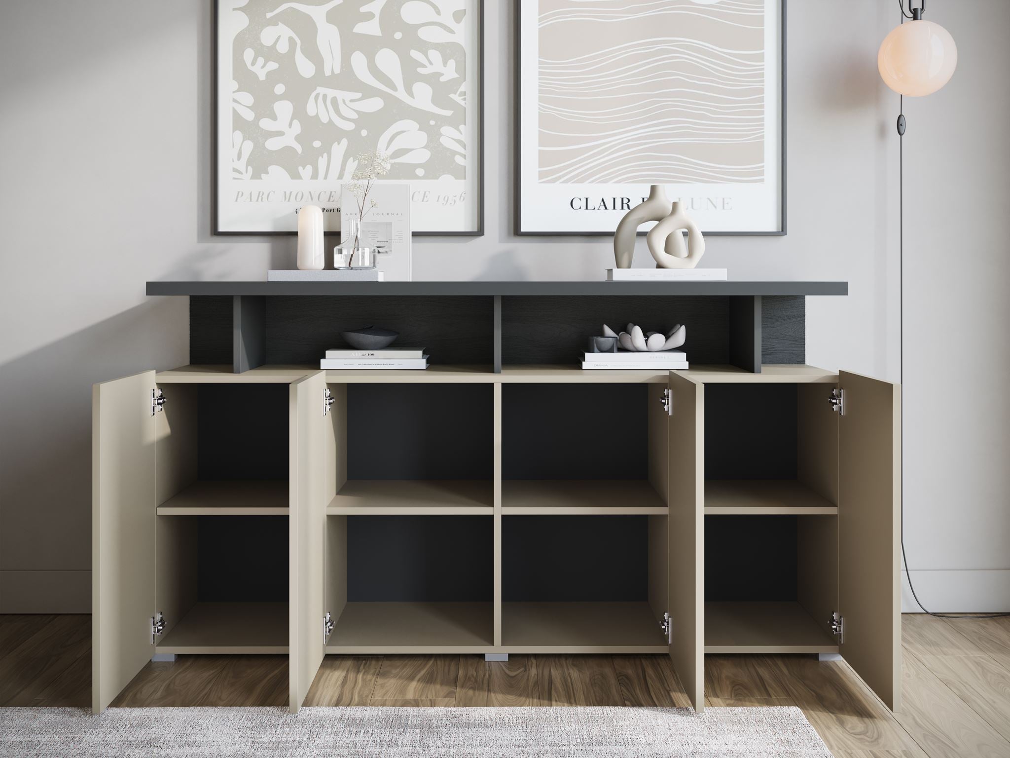 Sekai - Dressoir - Beige - 153x40x84 cm
