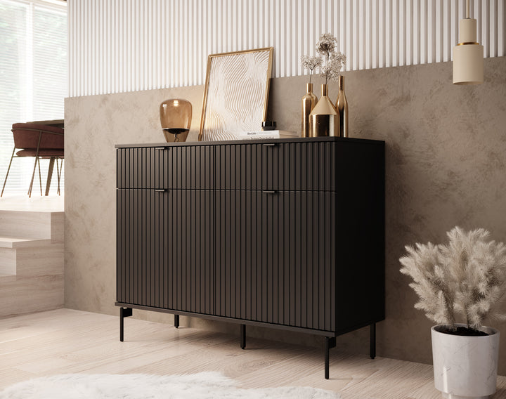 Silvona - Dressoir - Zwart - 109x40x85 cm