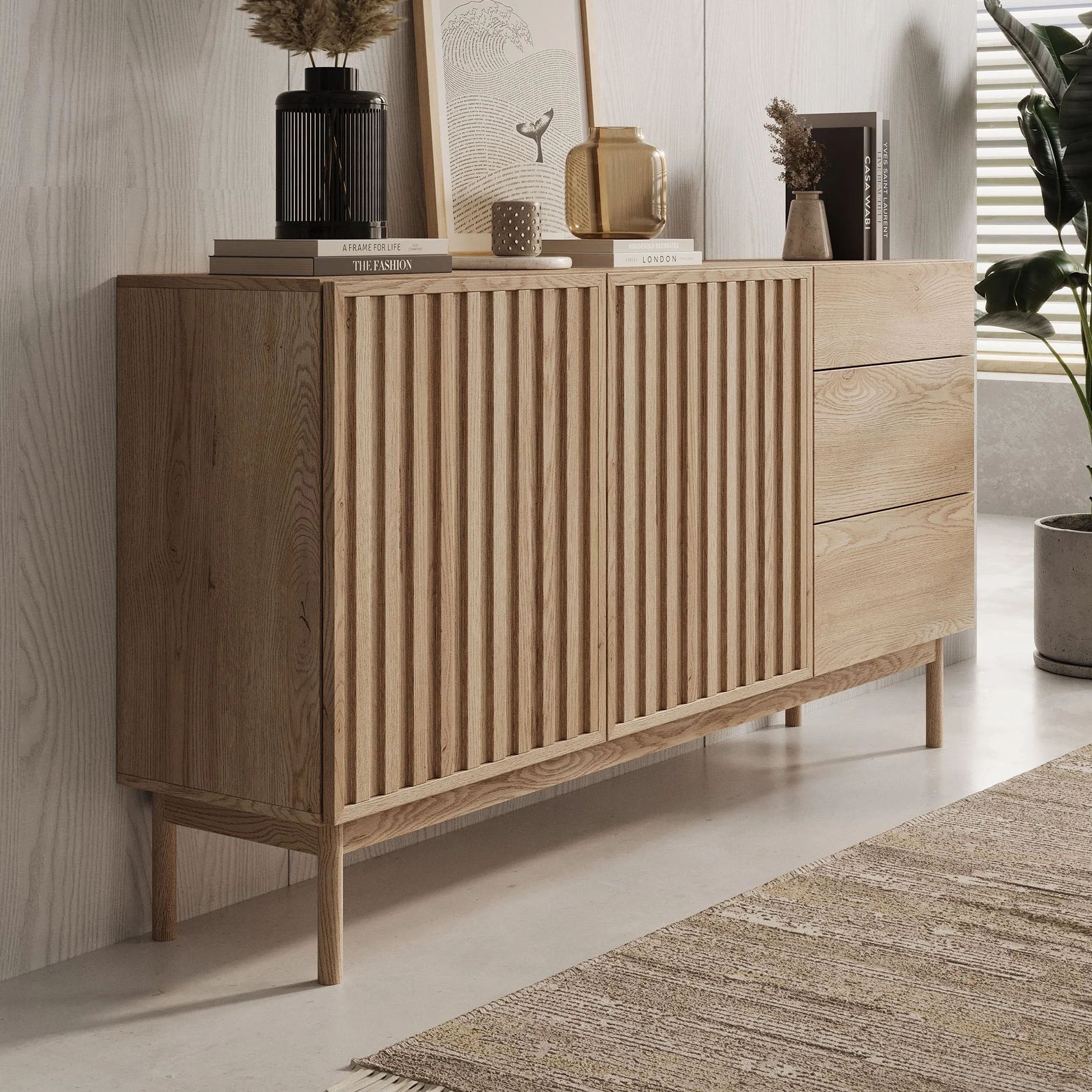 Storm - Dressoir - Eiken - 159x37x84 cm