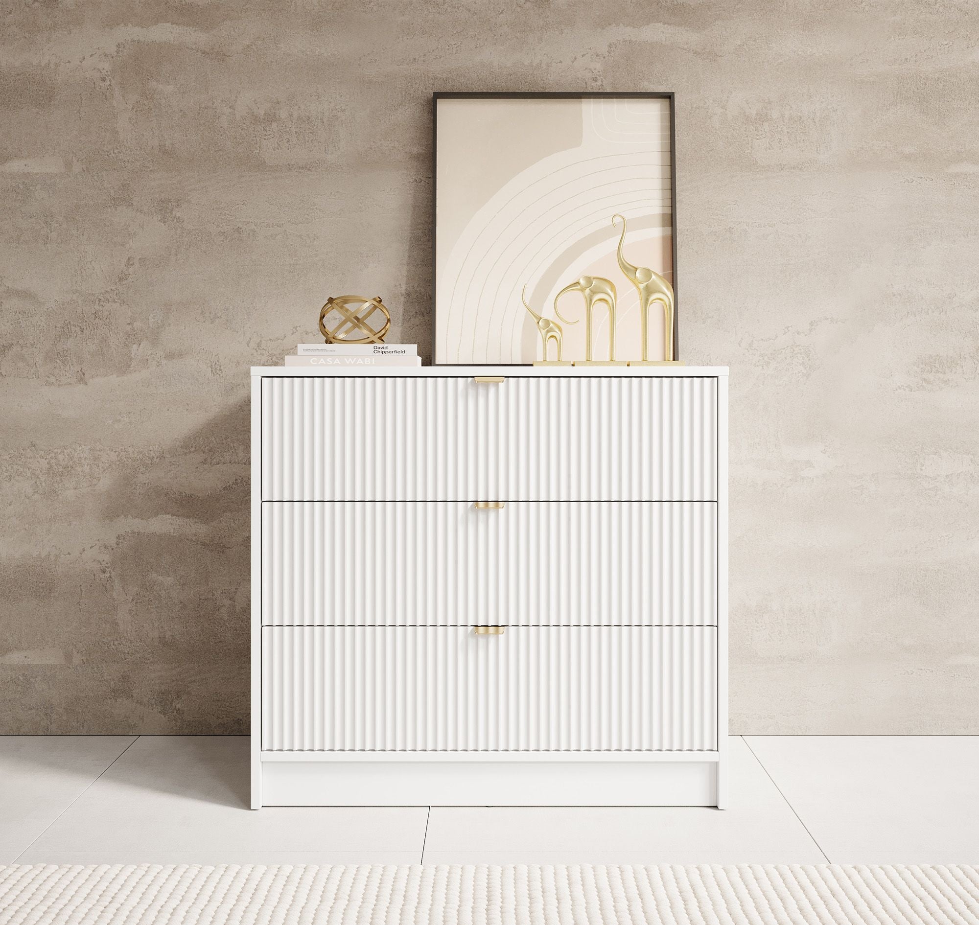 Ladekast Tavares - Wit - 80 cm