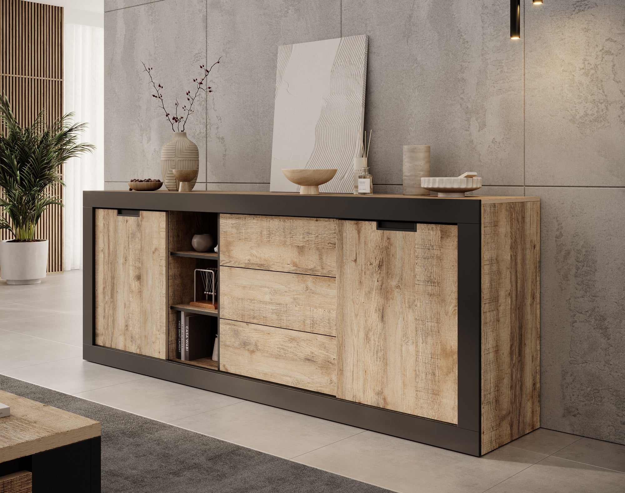 Trinidad - Dressoir - Eiken - 220x45x85 cm