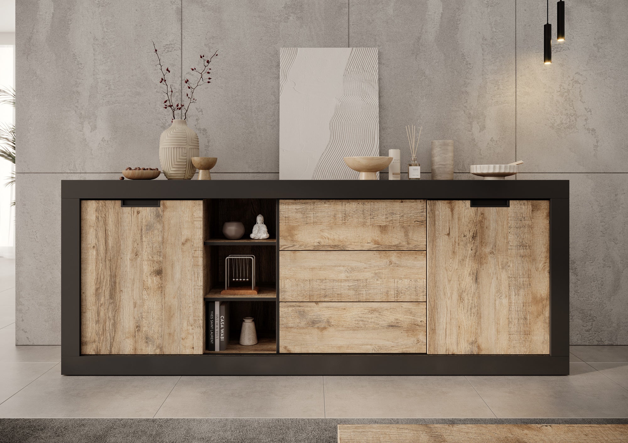 Trinidad - Dressoir - Eiken - 220x45x85 cm