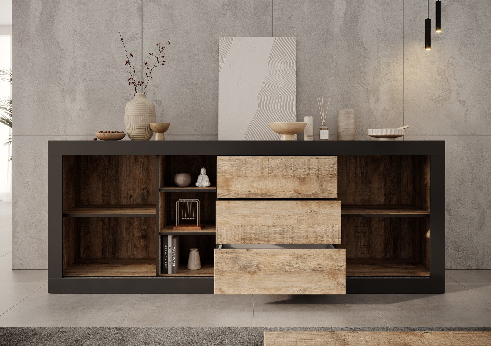 Trinidad - Dressoir - Eiken - 220x45x85 cm