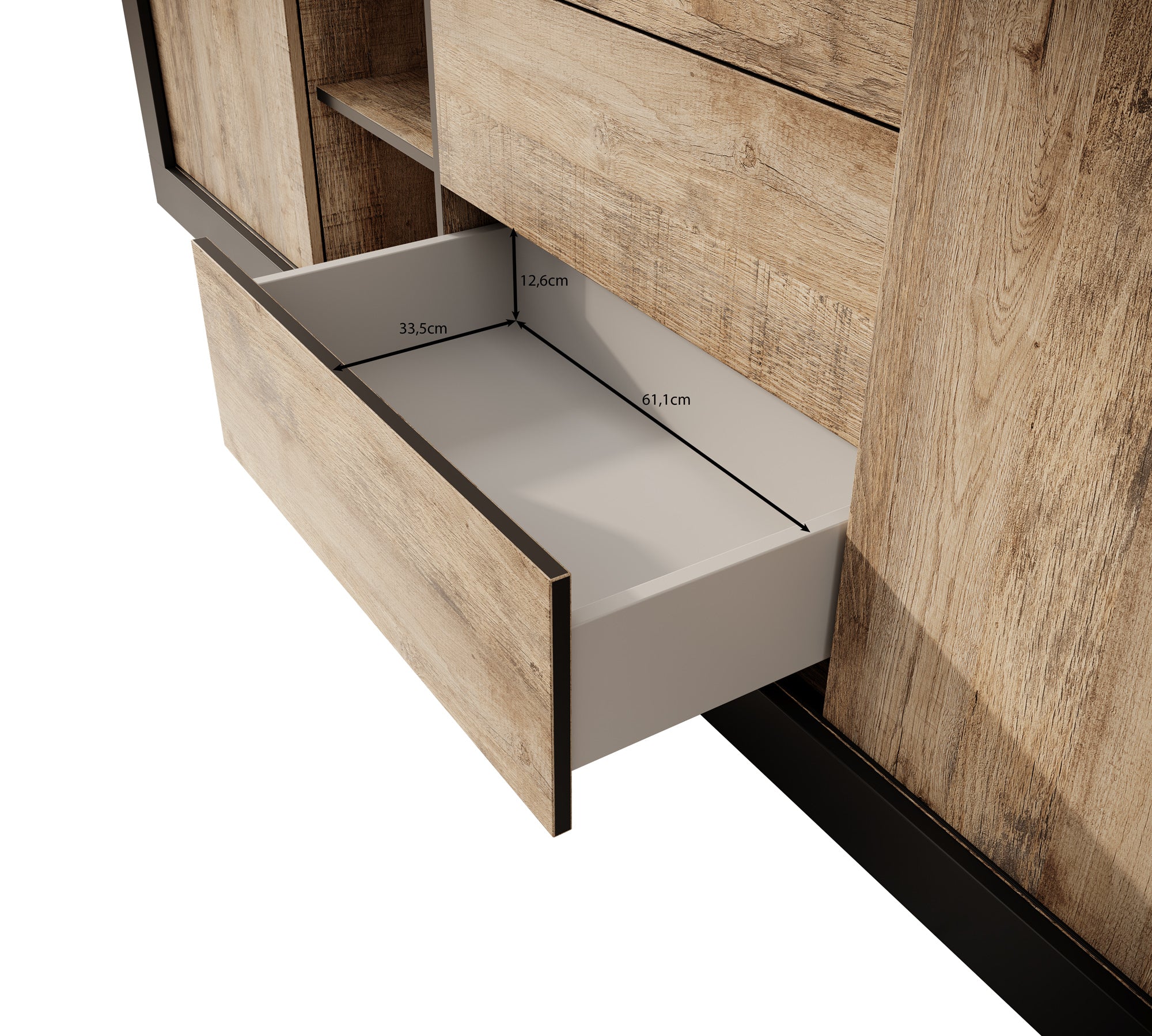 Trinidad - Dressoir - Eiken - 220x45x85 cm